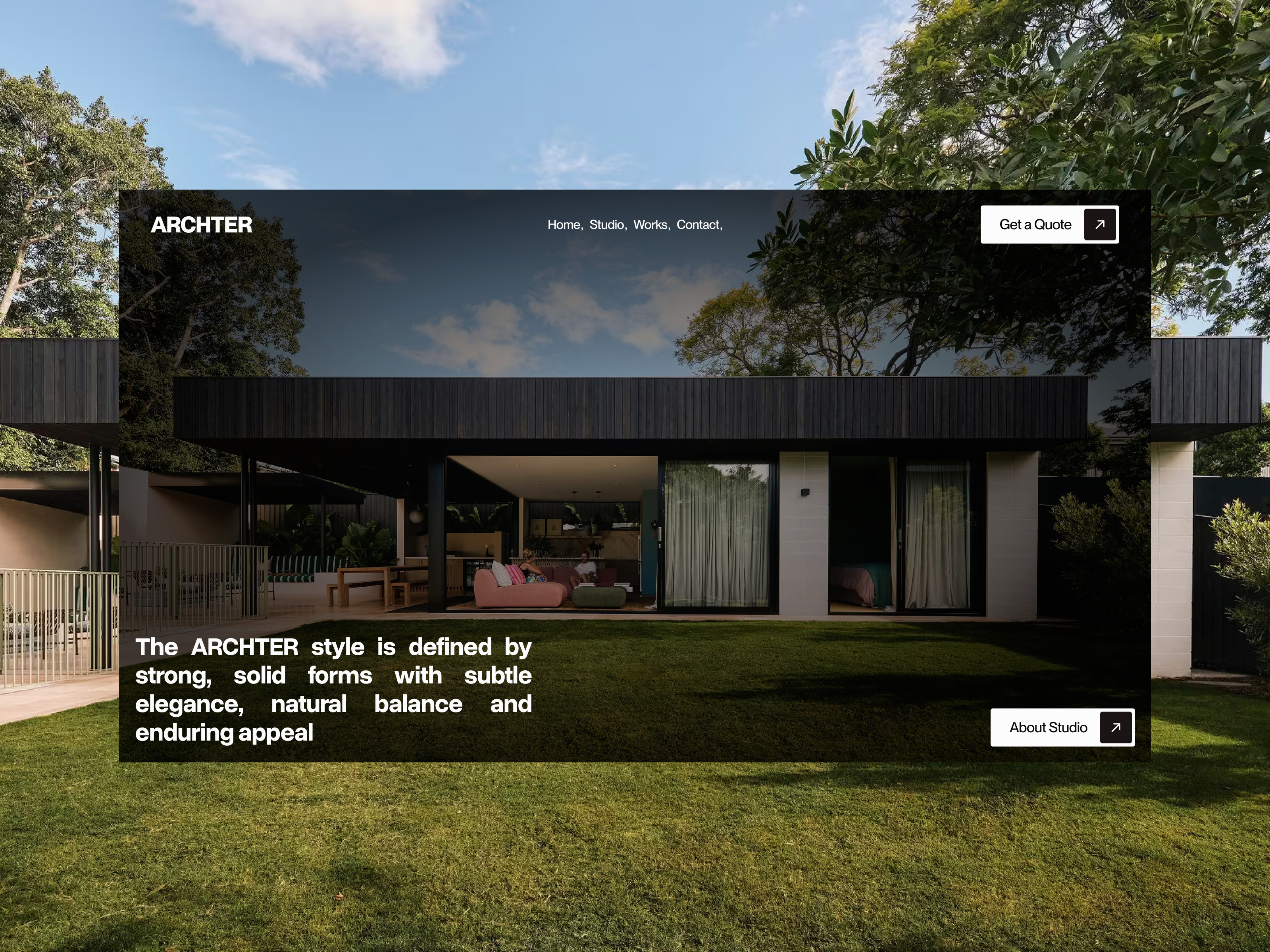 ARCHTER: Free Portfolio Website Template by Dave Omeiza — Free Architecture Framer Template preview