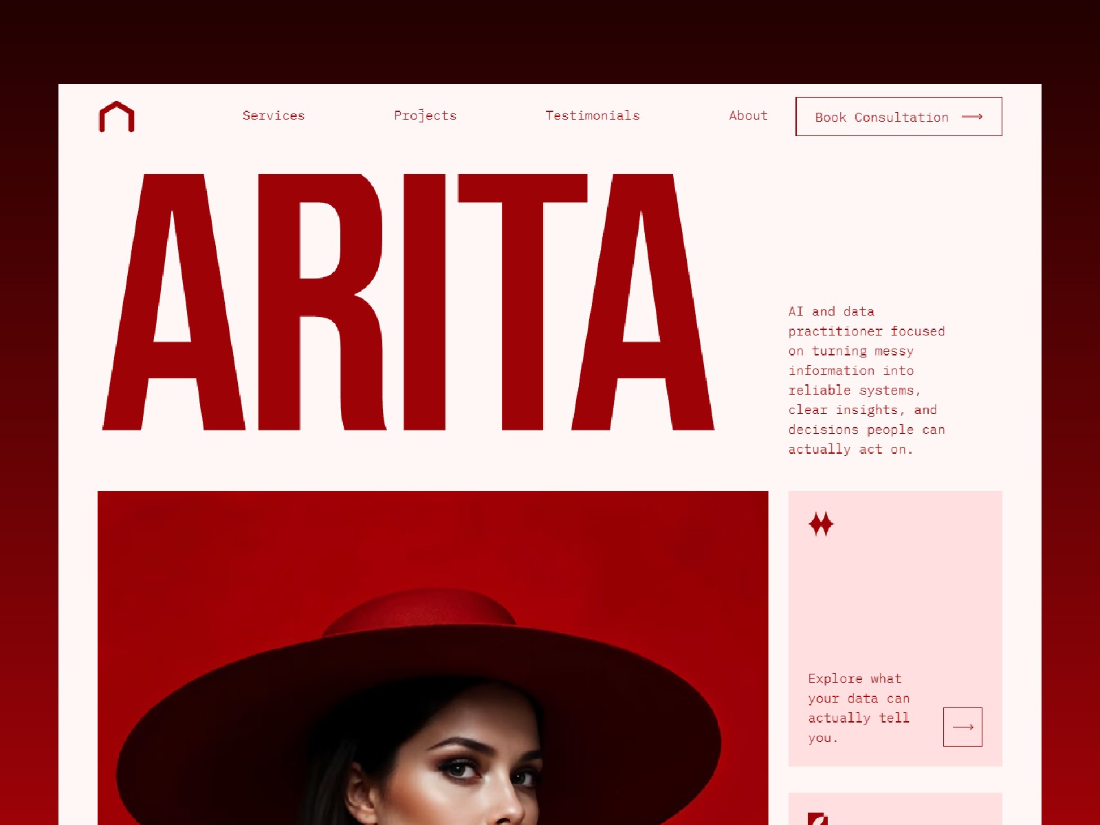 Arita — Free Portfolio Website Template by Baraiz Digital — Free Portfolio Template for Framer by Baraiz Digital preview