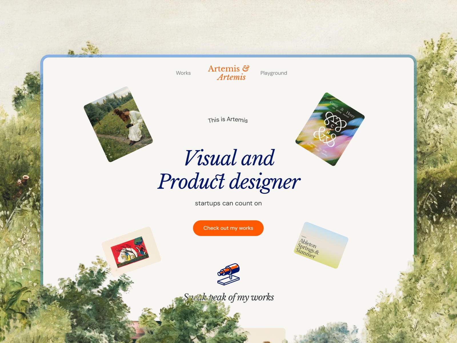 Artemis: Free Portfolio Website Template by Joe ✽ Neueframe — Free Portfolio Framer Template preview