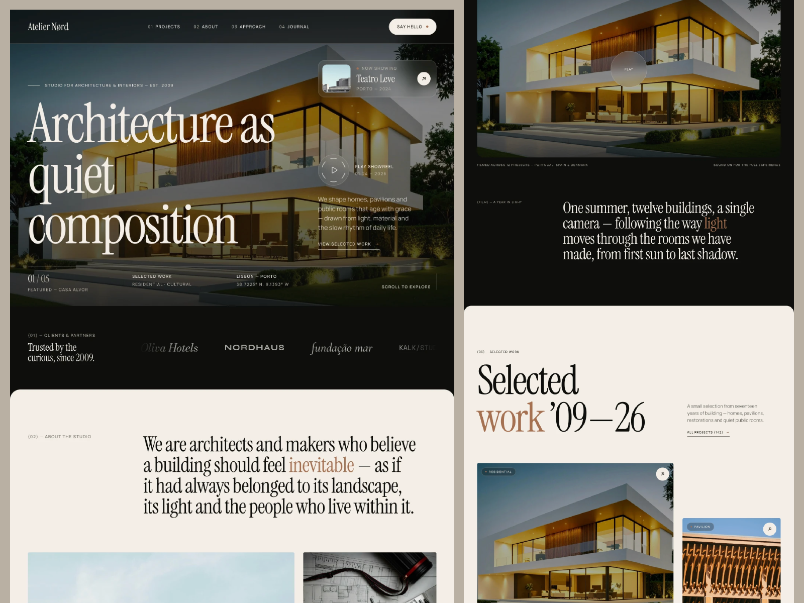 Atelier Nørd — Free Architecture Template for Framer preview