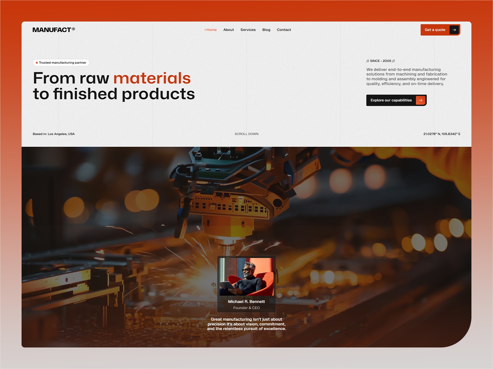 Atelier Norr: Free Agency Website Template by Salim from Webestica — Free Dental Framer Template preview