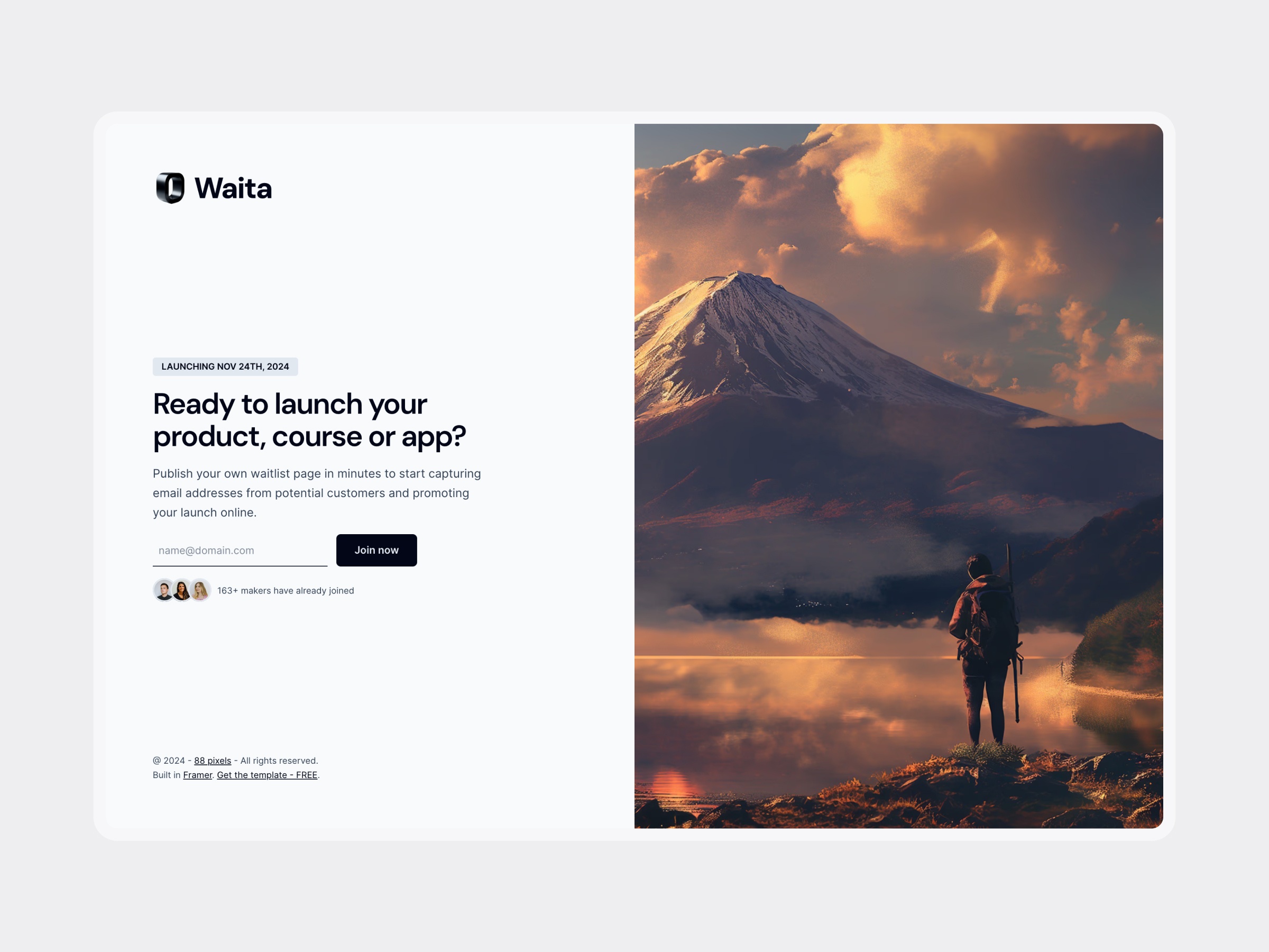 Attend: Free SaaS Website Template by Julien Vier — Free HR Framer Template preview