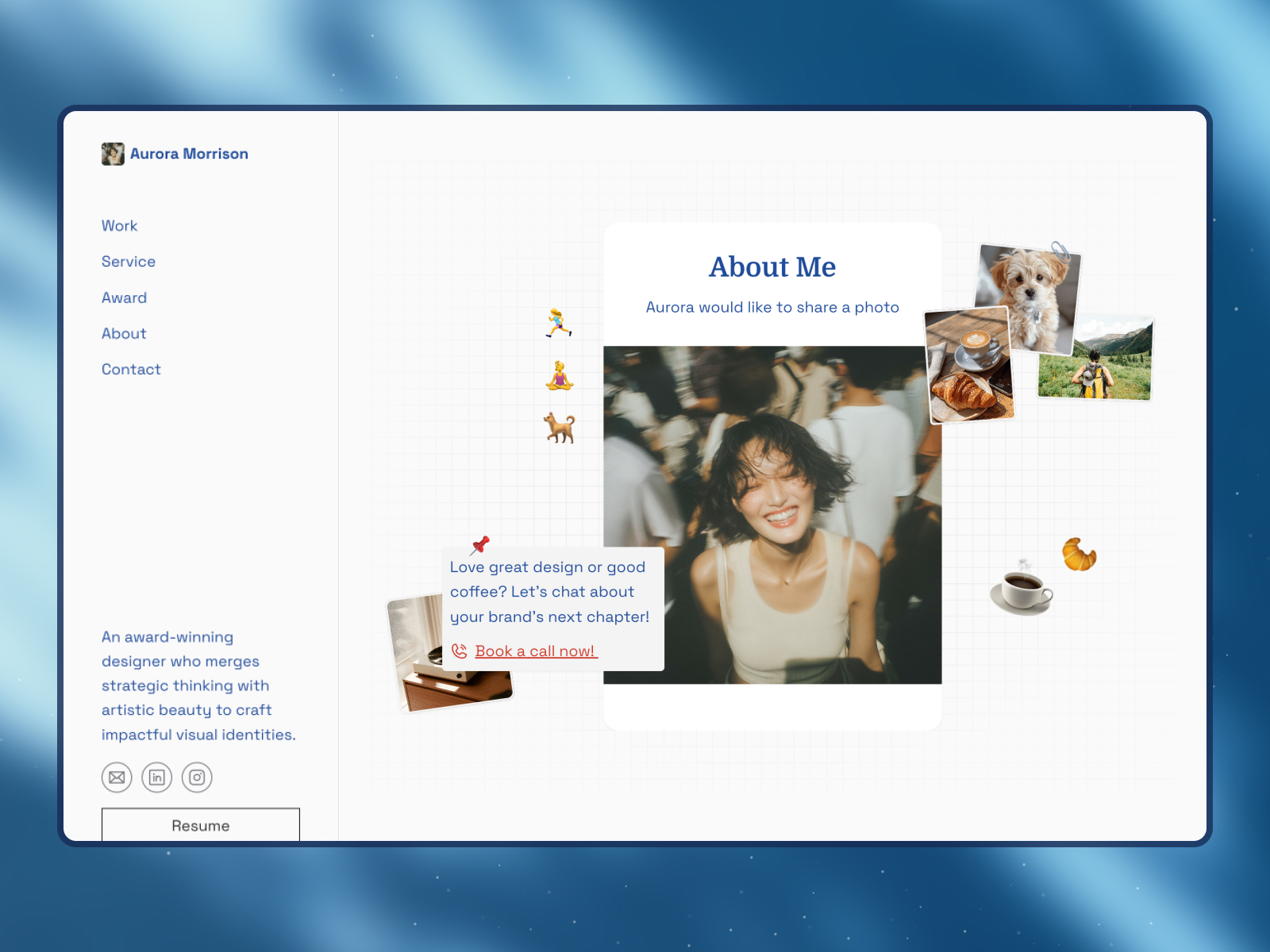 Aurorix — Free HR Framer Template preview