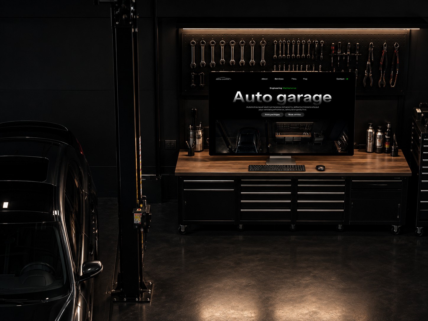 Auto garage — Free Car &amp; Auto Website Template by Sinax — Free Automotive Template for Framer by Sinax preview