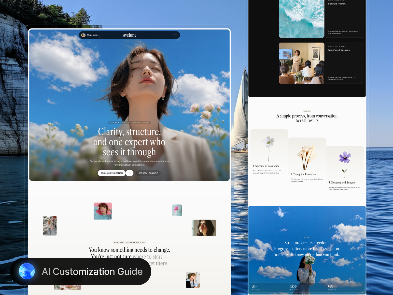 Avelune Well — Free Healthcare Framer Template preview