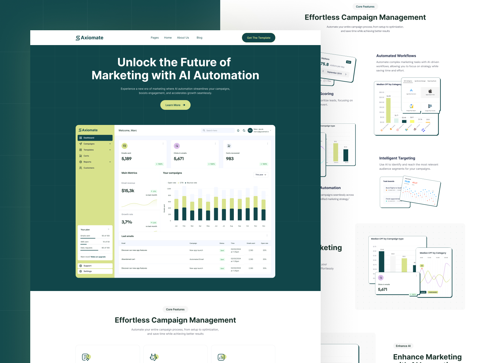 Axiomate — Free HR Framer Template preview