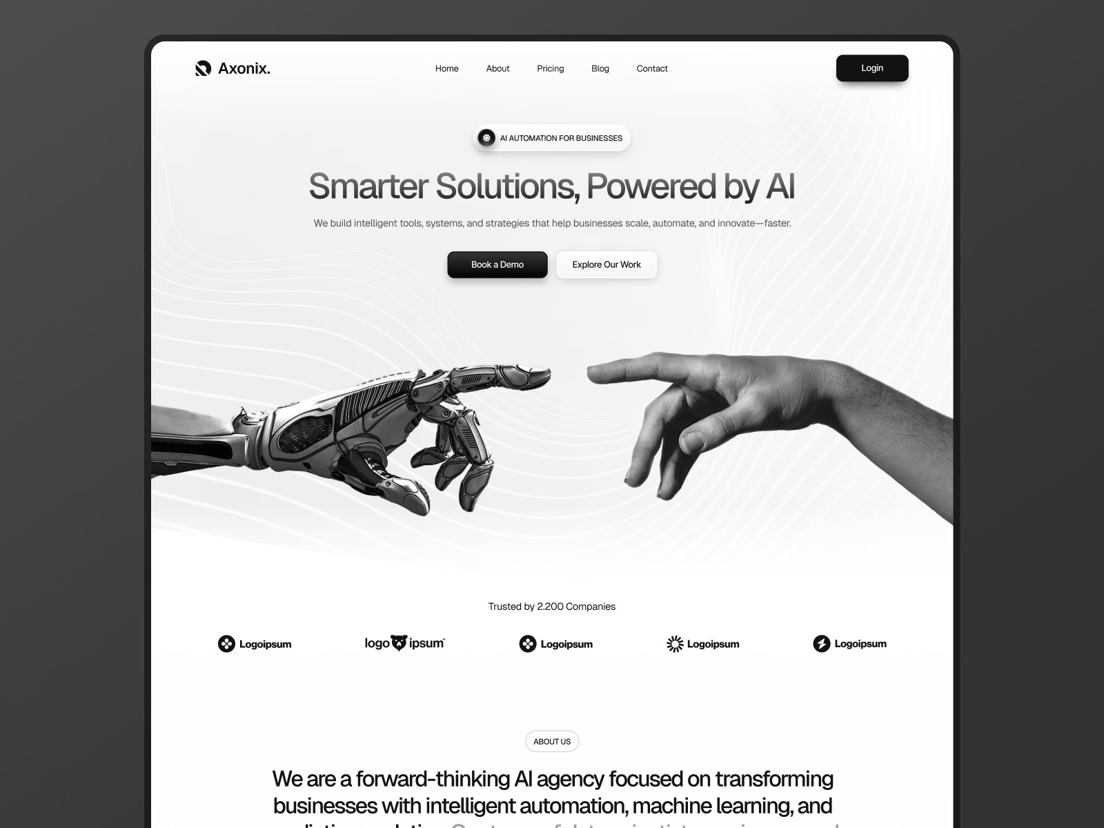 Axonix: Free AI Website Template by Arini Studio — Free Automotive Framer Template preview
