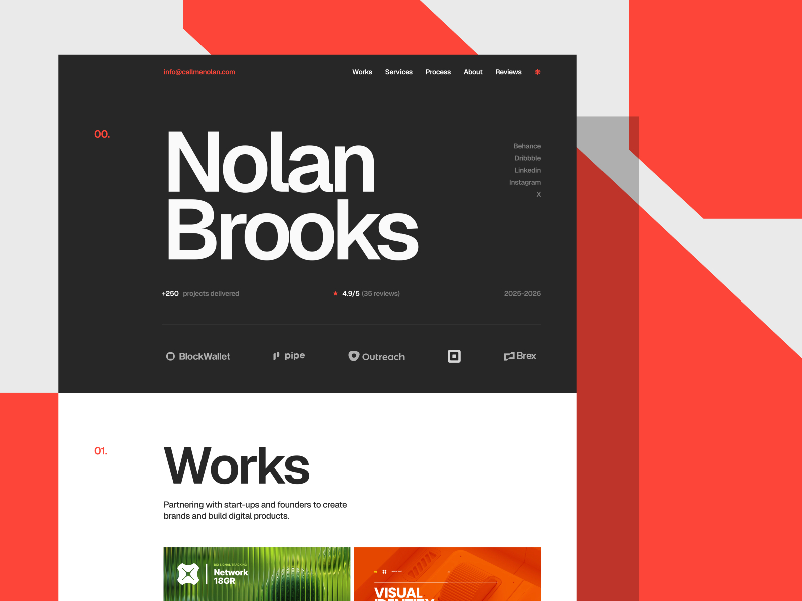 Baseframe — Free Portfolio Framer Template preview
