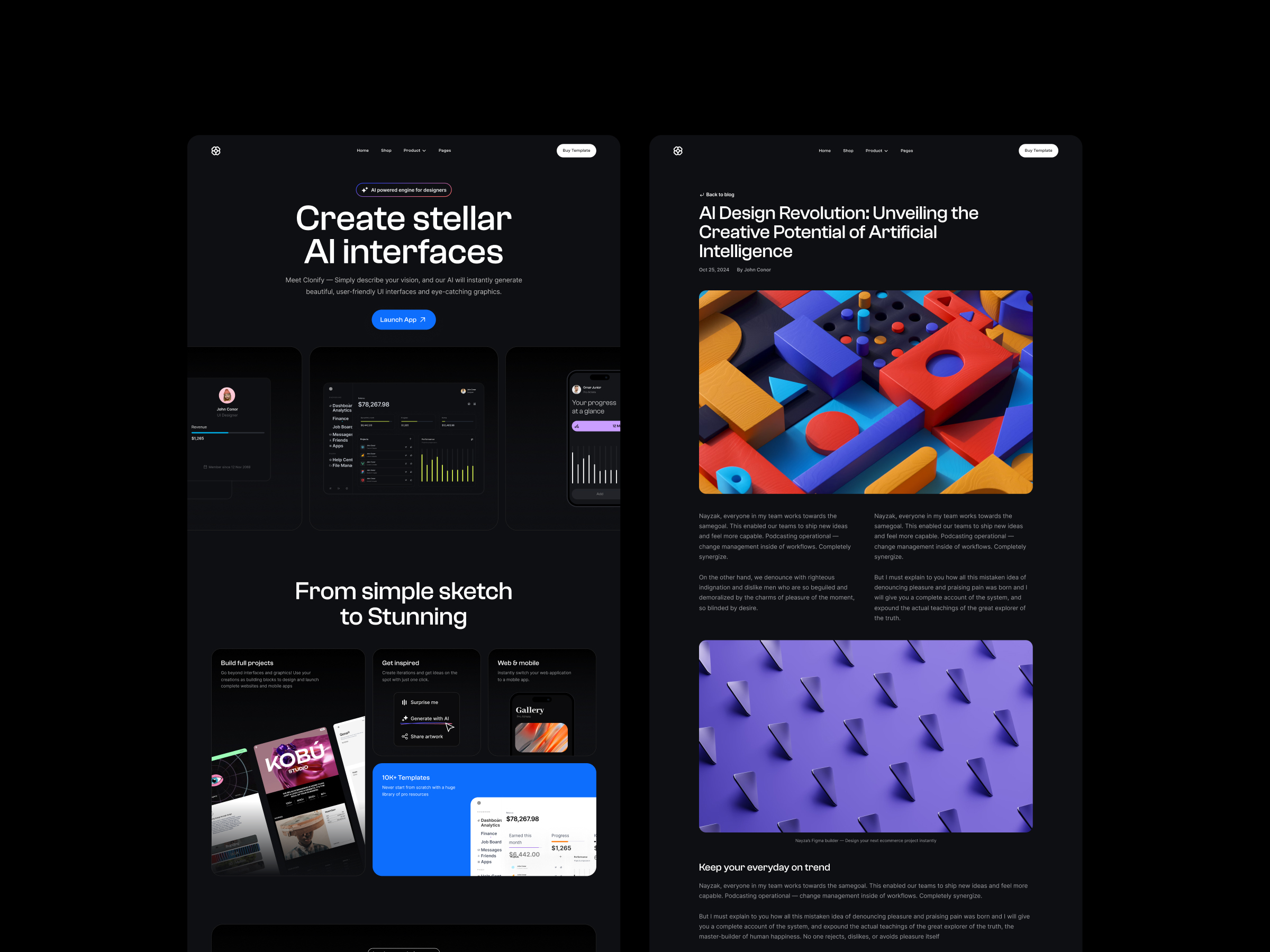 Blink: Responsive AI Website Template by Clonify — Free SaaS Framer Template preview