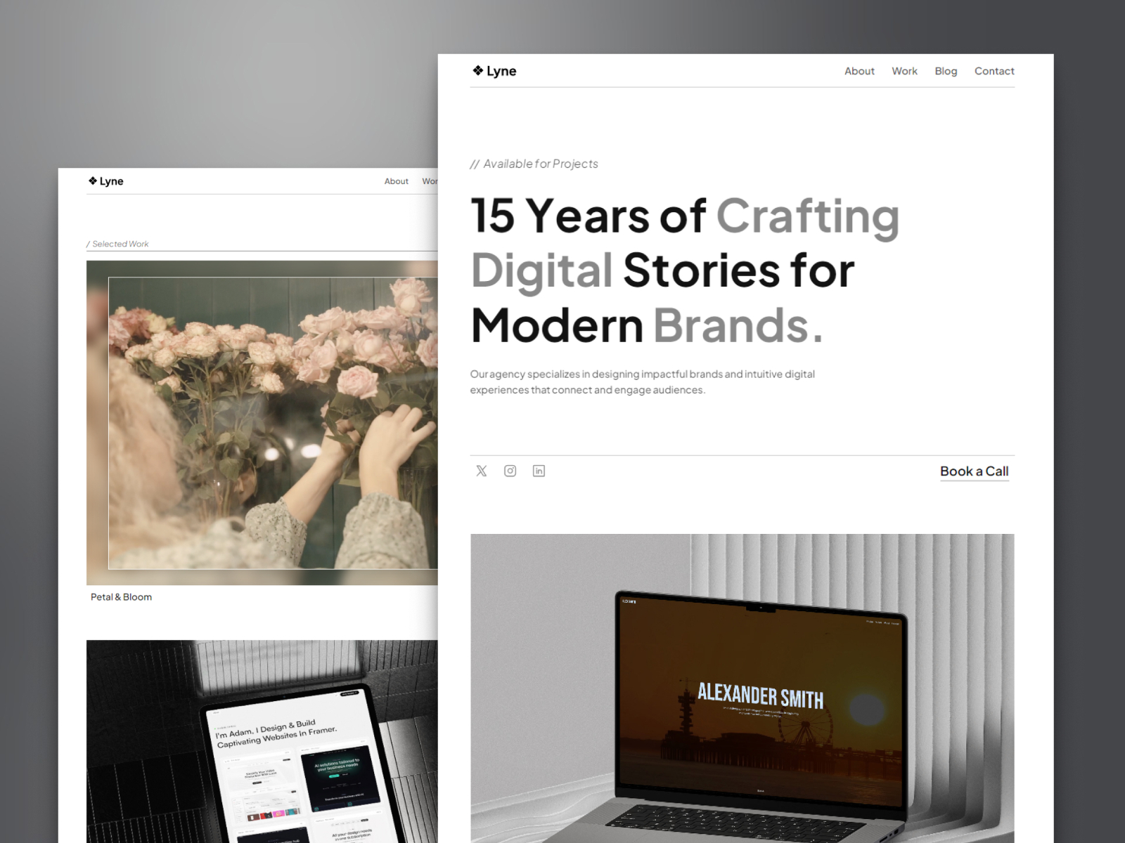 Blissful: Free Portfolio Website Template by Jakub Czechowski — Free Events Framer Template preview