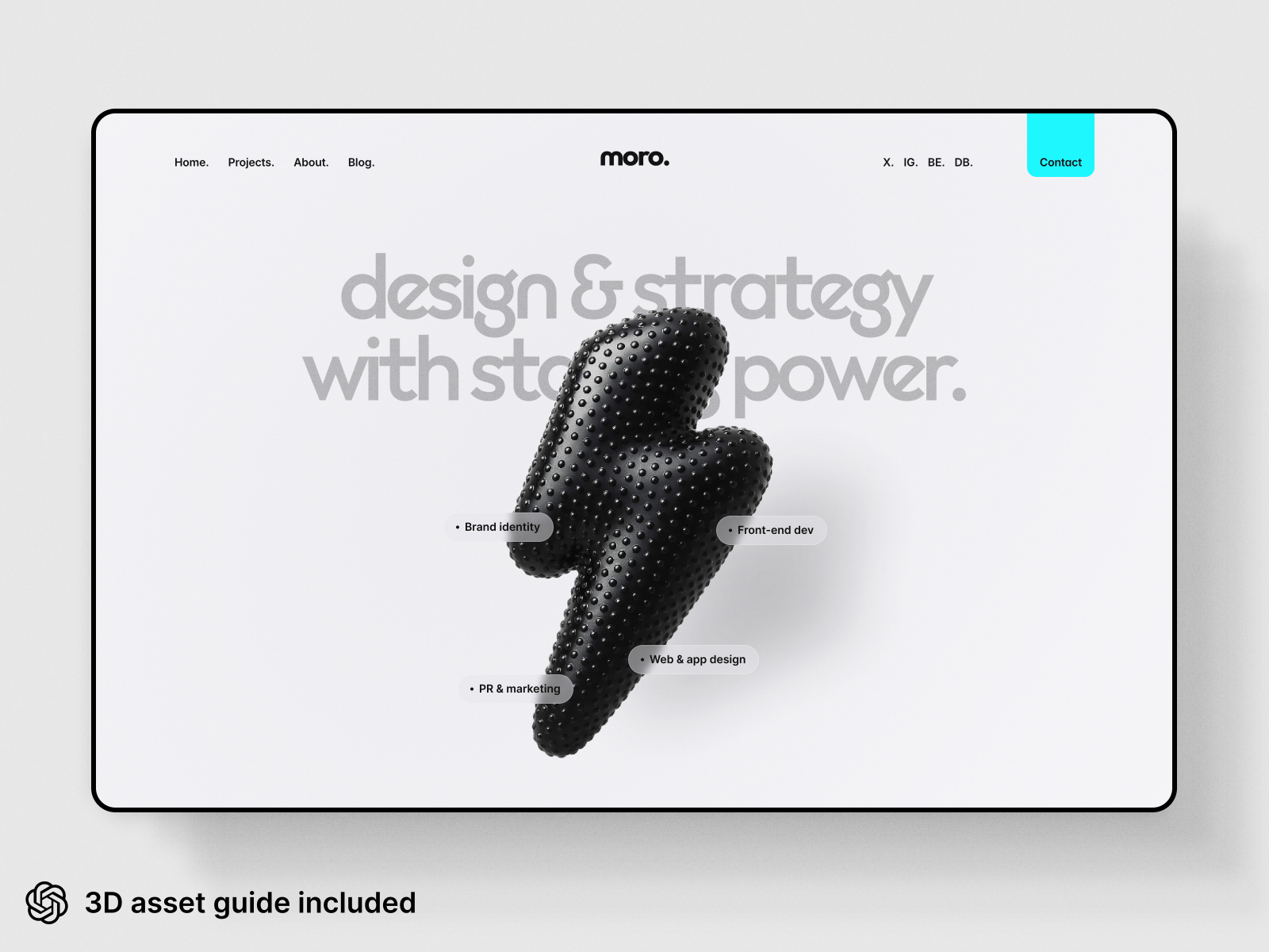 BoldDot Studio: Free Agency Website Template by DesignSense — Free Portfolio Framer Template preview