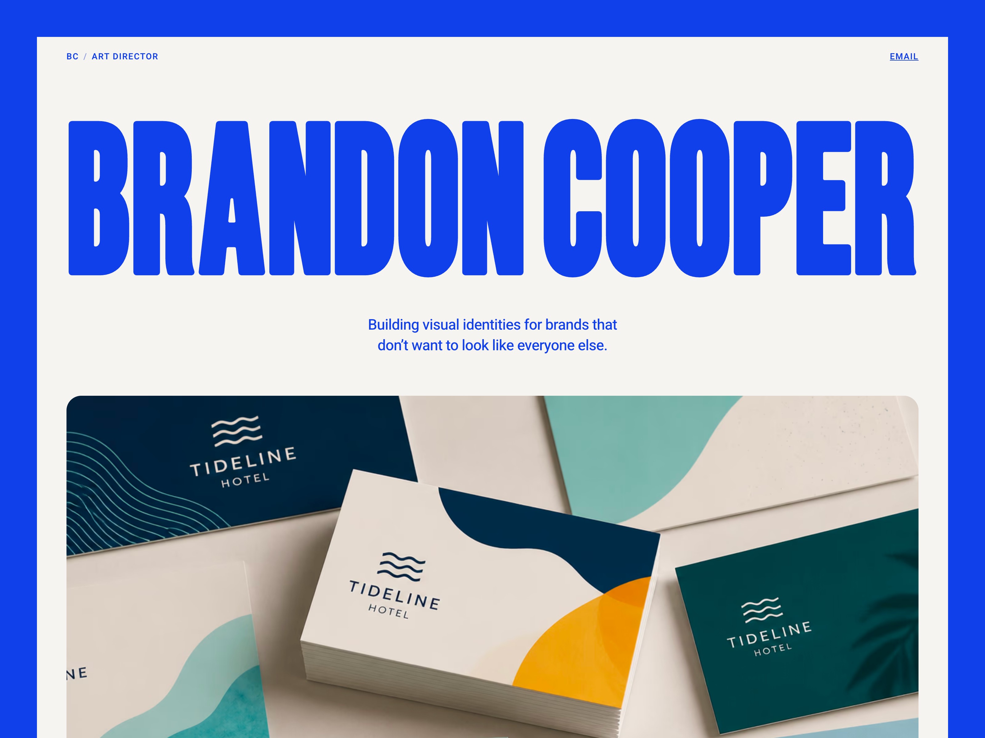 Brandon Cooper — Free Portfolio Website Template by Damir Cosic — Free Portfolio Template for Framer by Damir Cosic preview