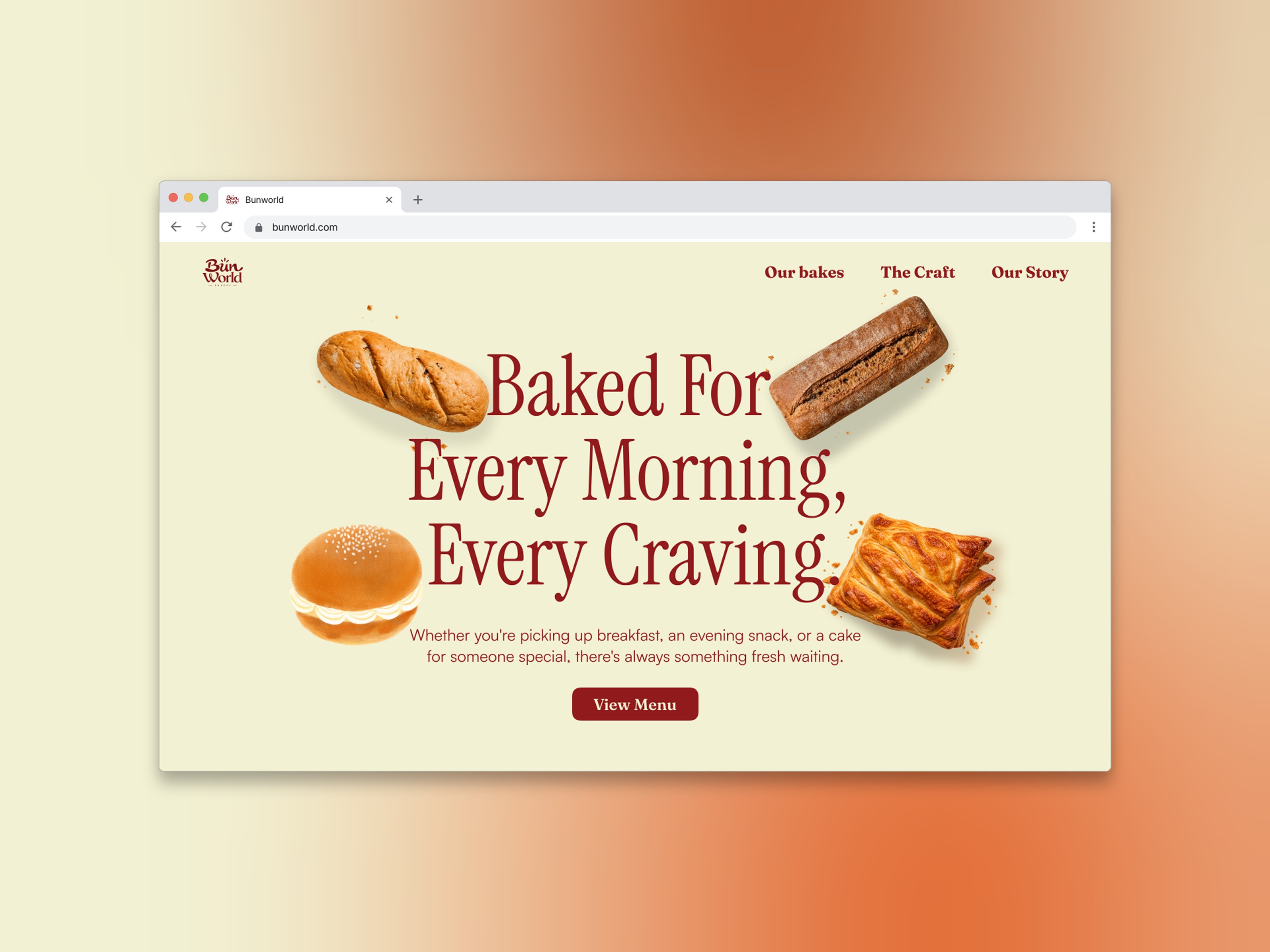 Bun World Bakery: Free Food Website Template by Ankith L — Free Food Framer Template preview