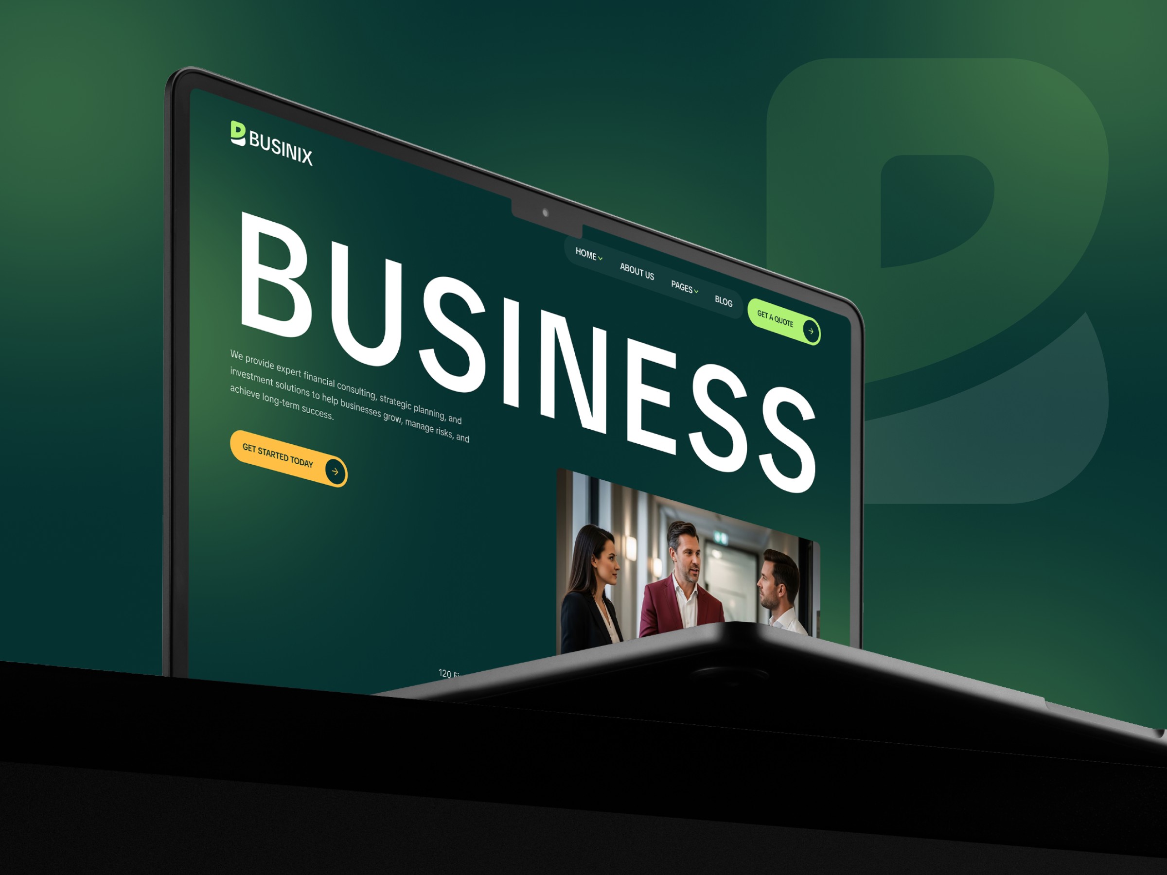 Businix — Free Agency Website Template by Mezario — Free HR Template for Framer by Mezario preview