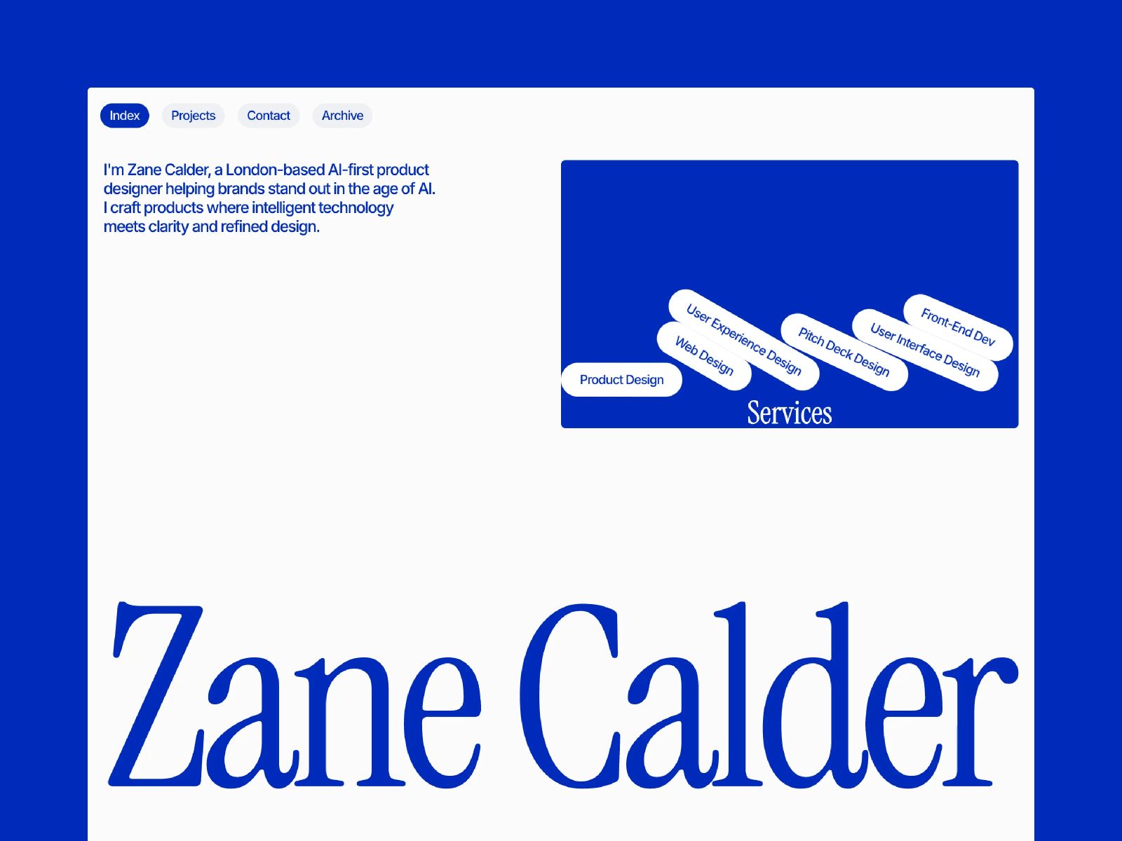 Calder — Free Portfolio Framer Template for Creatives preview