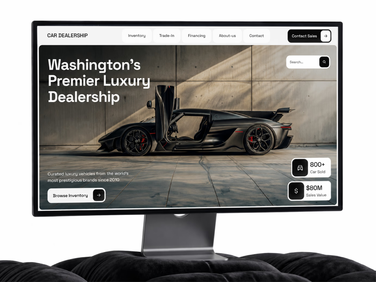 CAR DEALER© — Free Automotive Framer Template preview