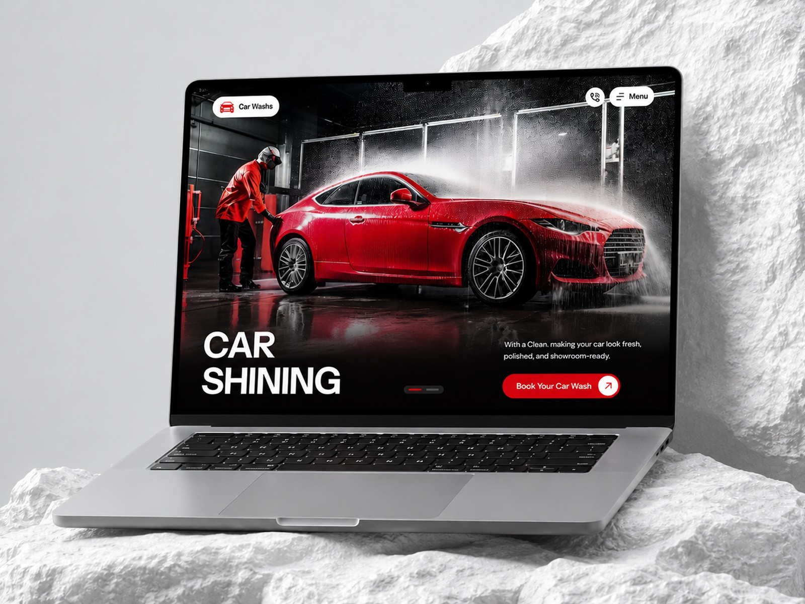 Car Washs: Free Startup Website Template by Mezario — Free Automotive Framer Template preview