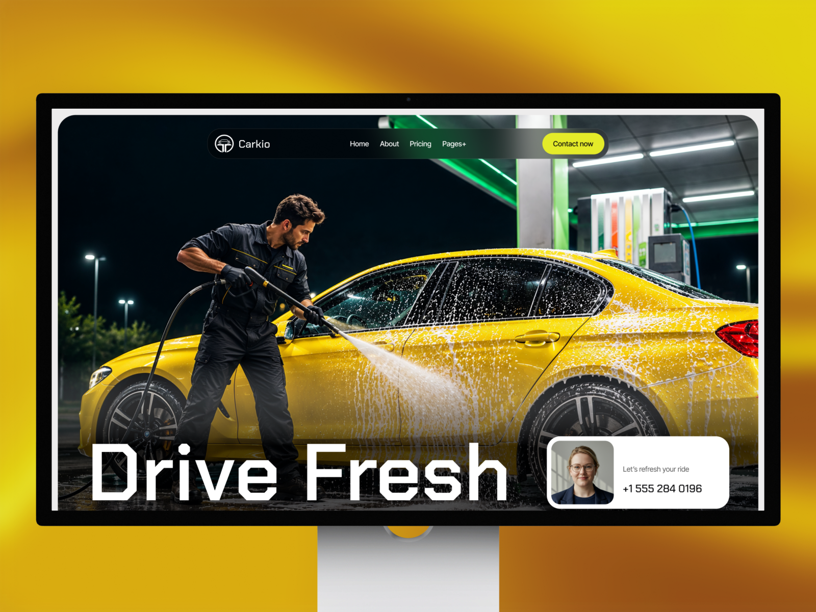 Carkio — Free Automotive Template for Framer preview