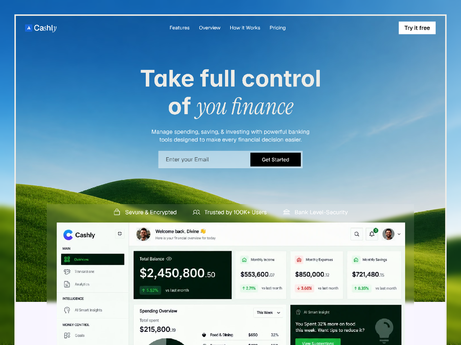 Cashly Fintech — Free Agency Website Template by Kamran Ghoto — Free Finance Template for Framer by Kamran Ghoto preview