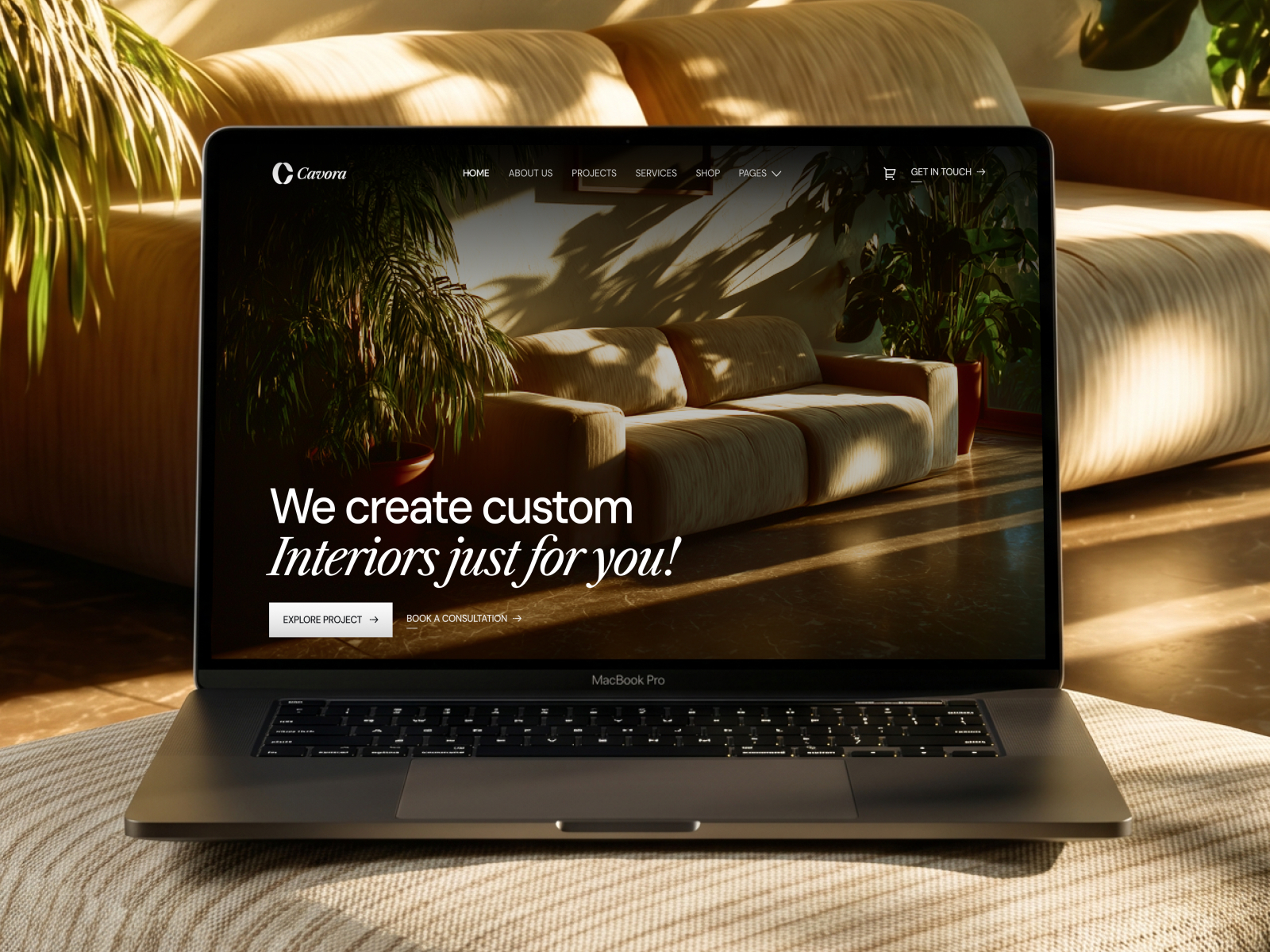 Cavora: Responsive Startup Website Template by Design Monks — Free Architecture Framer Template preview