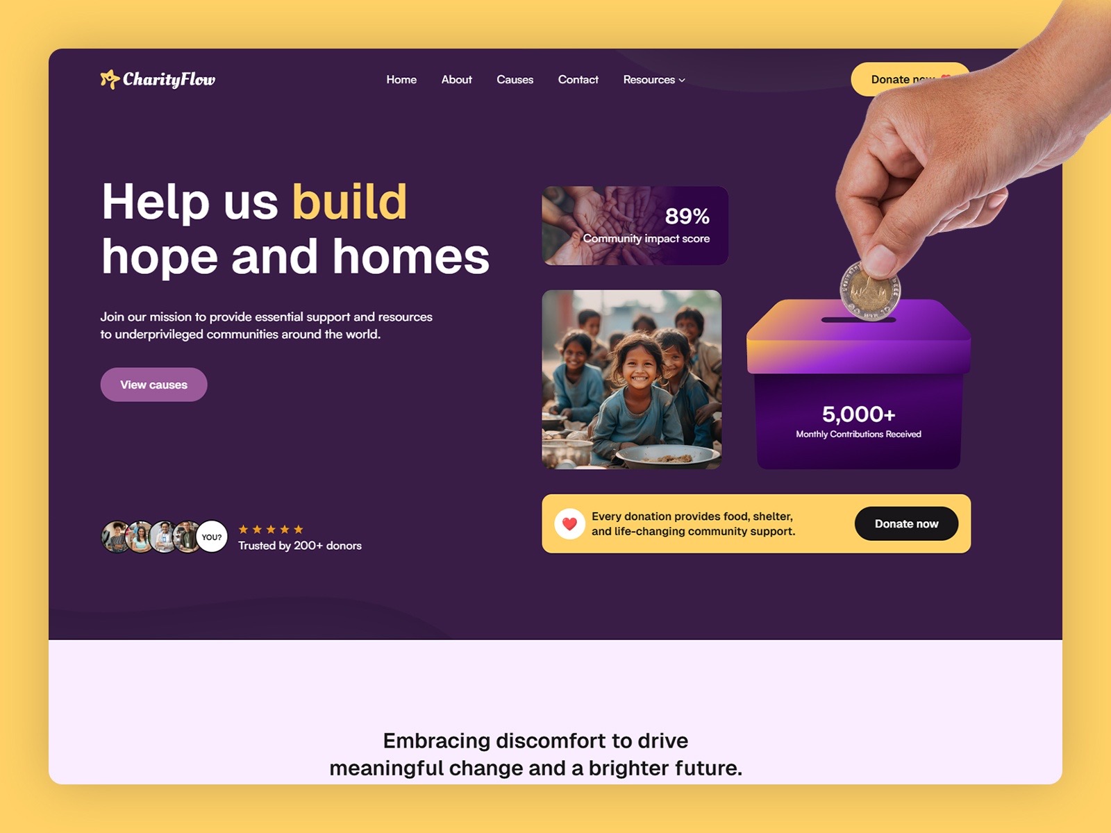 Charityflow – Free Nonprofit & Charity Framer Website Template preview