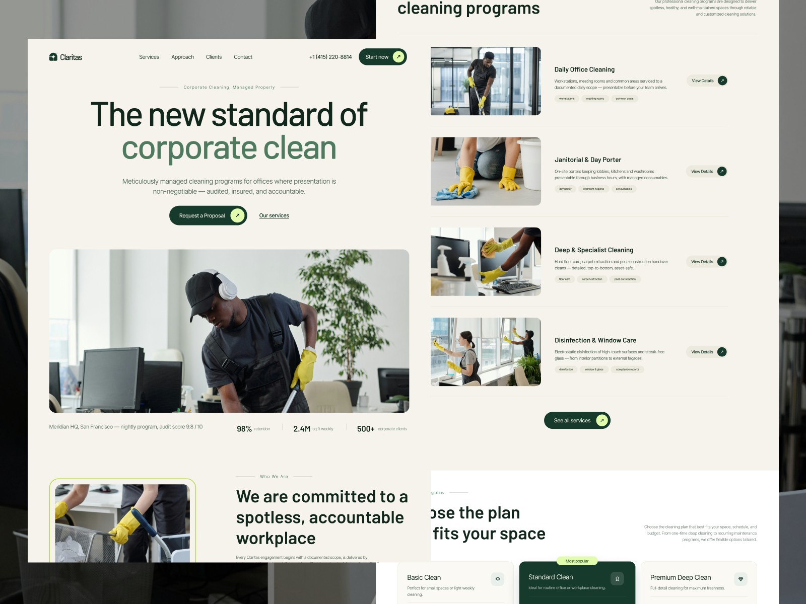 Claritas — Free Agency Website Template by Mr. Frame — Free Agency Template for Framer by Mr. Frame preview