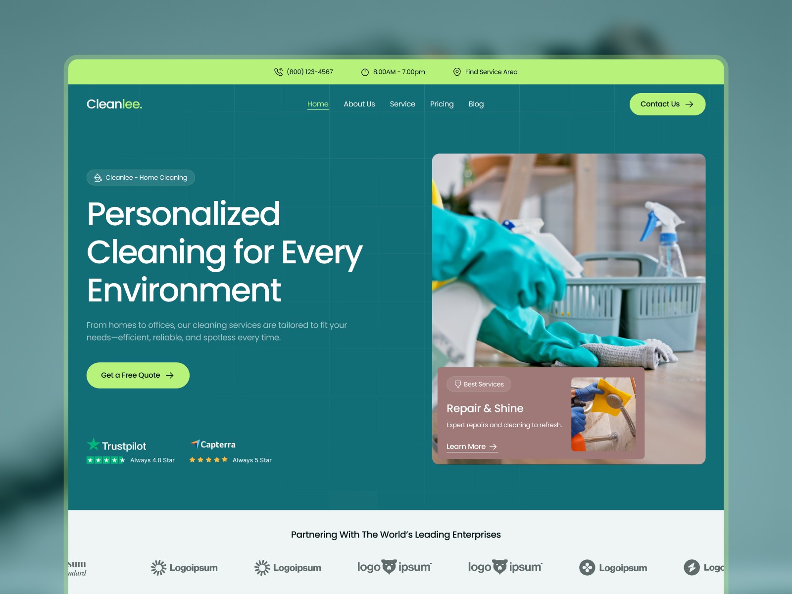 cleanlee: Free Property Website Template by Arini Studio — Free Real Estate Framer Template preview