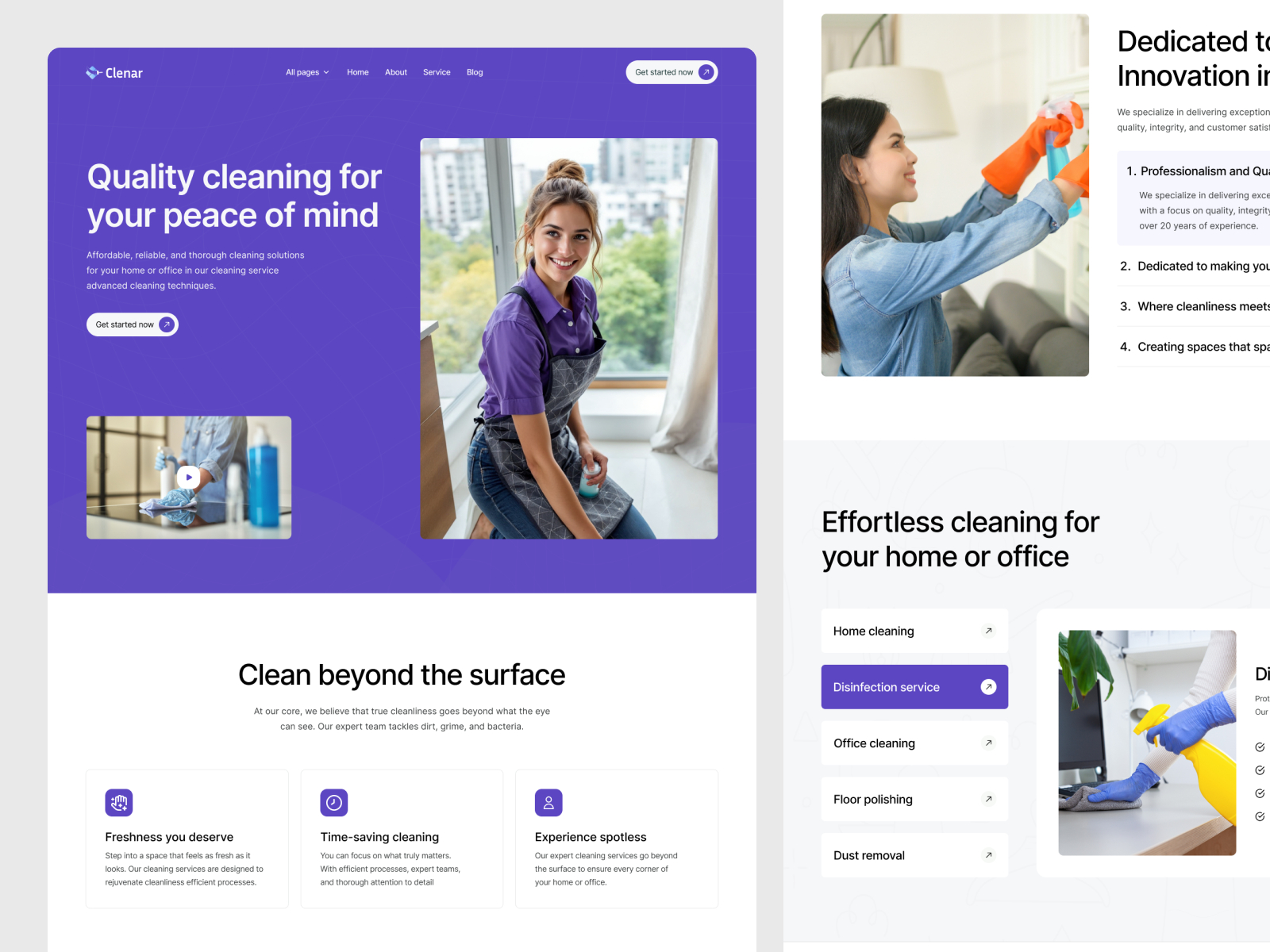 Clenar: Free Business Website Template by Rixson — Free Portfolio Framer Template preview