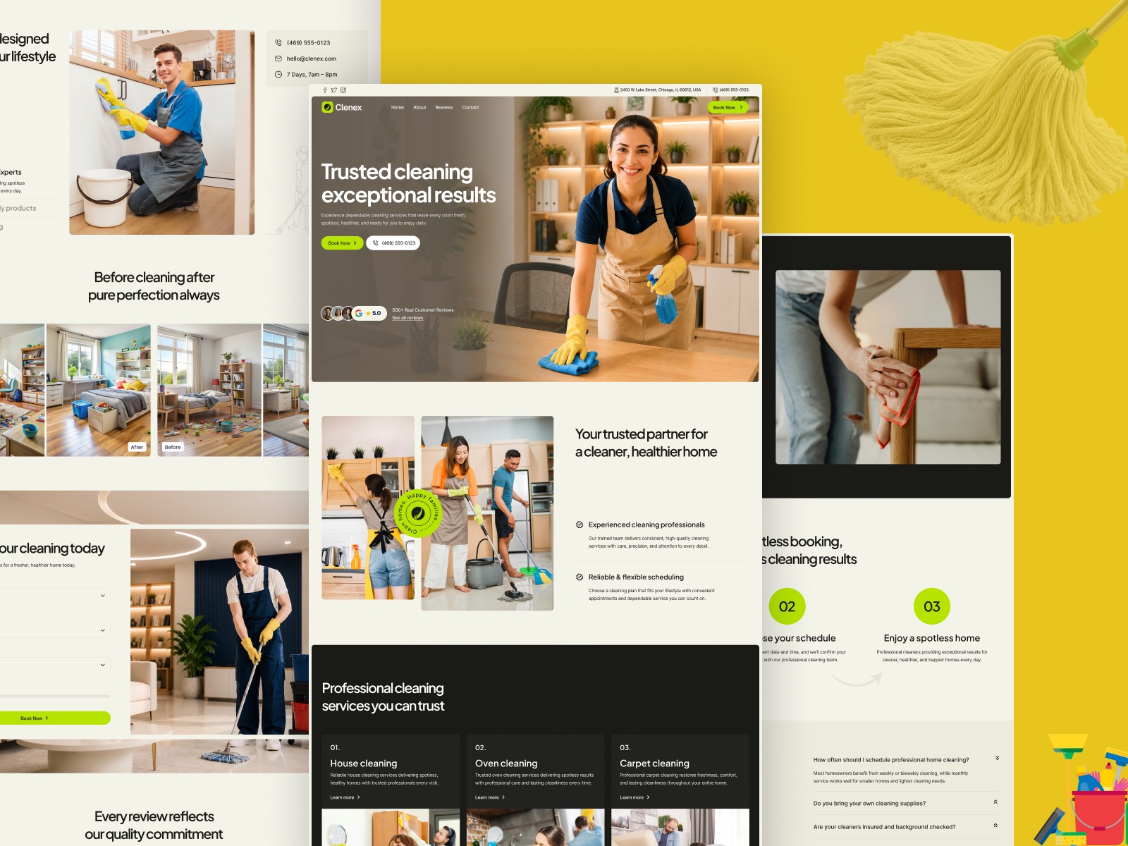 Clenex — Free Home Decor Website Template by Mehanuz Meghla — Free Portfolio Template for Framer by Mehanuz Meghla preview