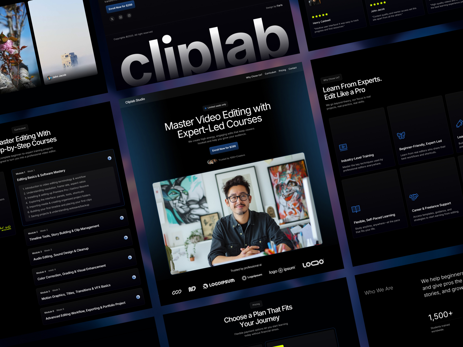 Cliplab — Free Dental Framer Template preview