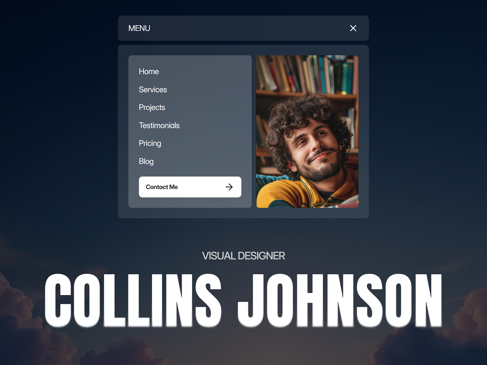 Cloudfolio — Free Portfolio Framer Template preview