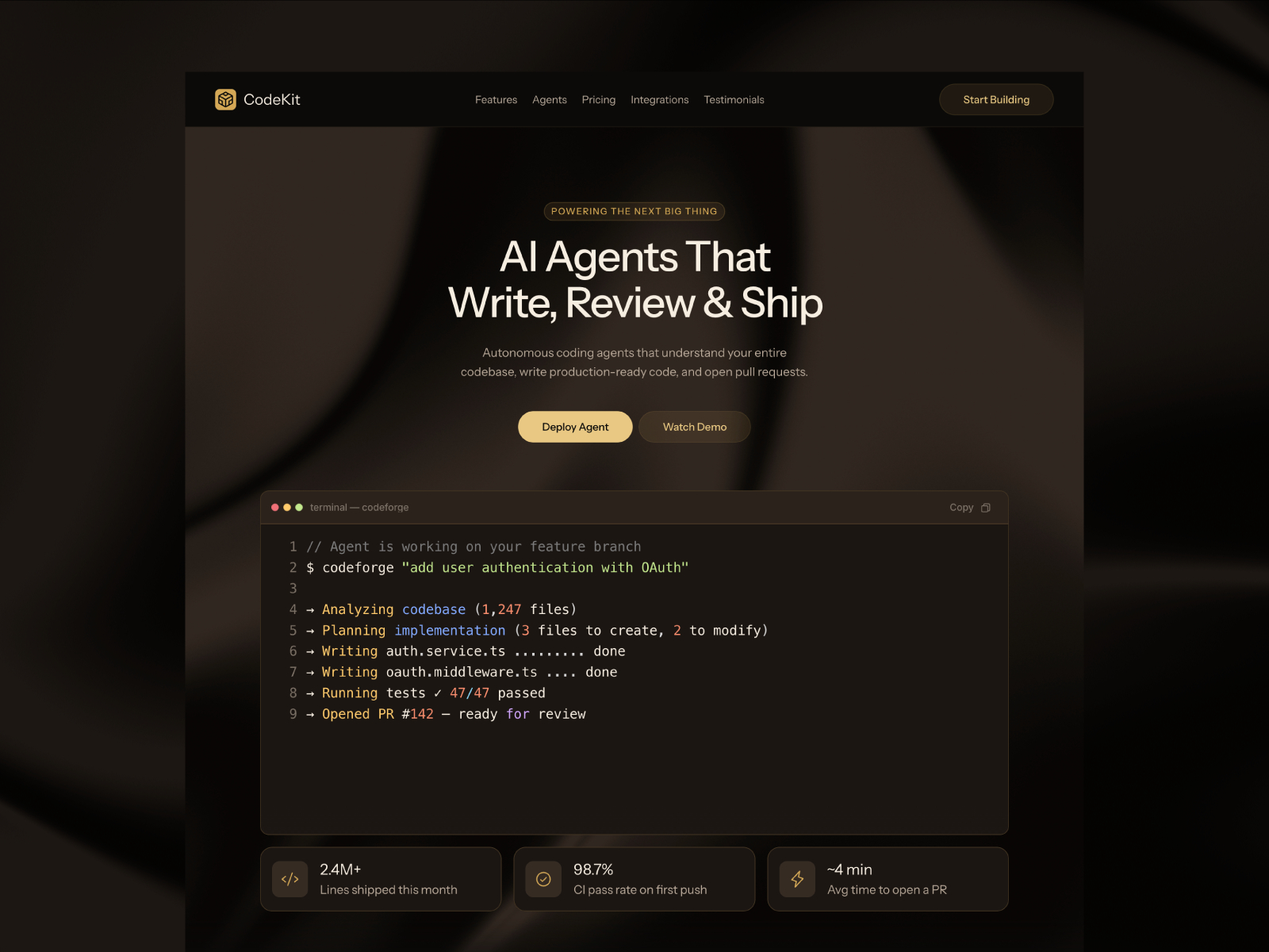Codekit — Free SaaS Framer Template preview