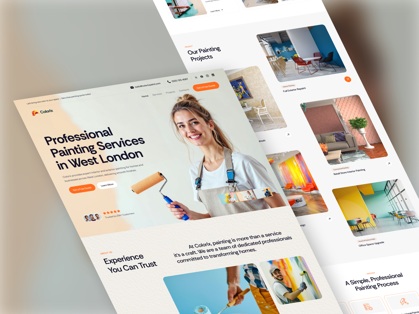 Colorix — Free Portfolio Framer Template preview