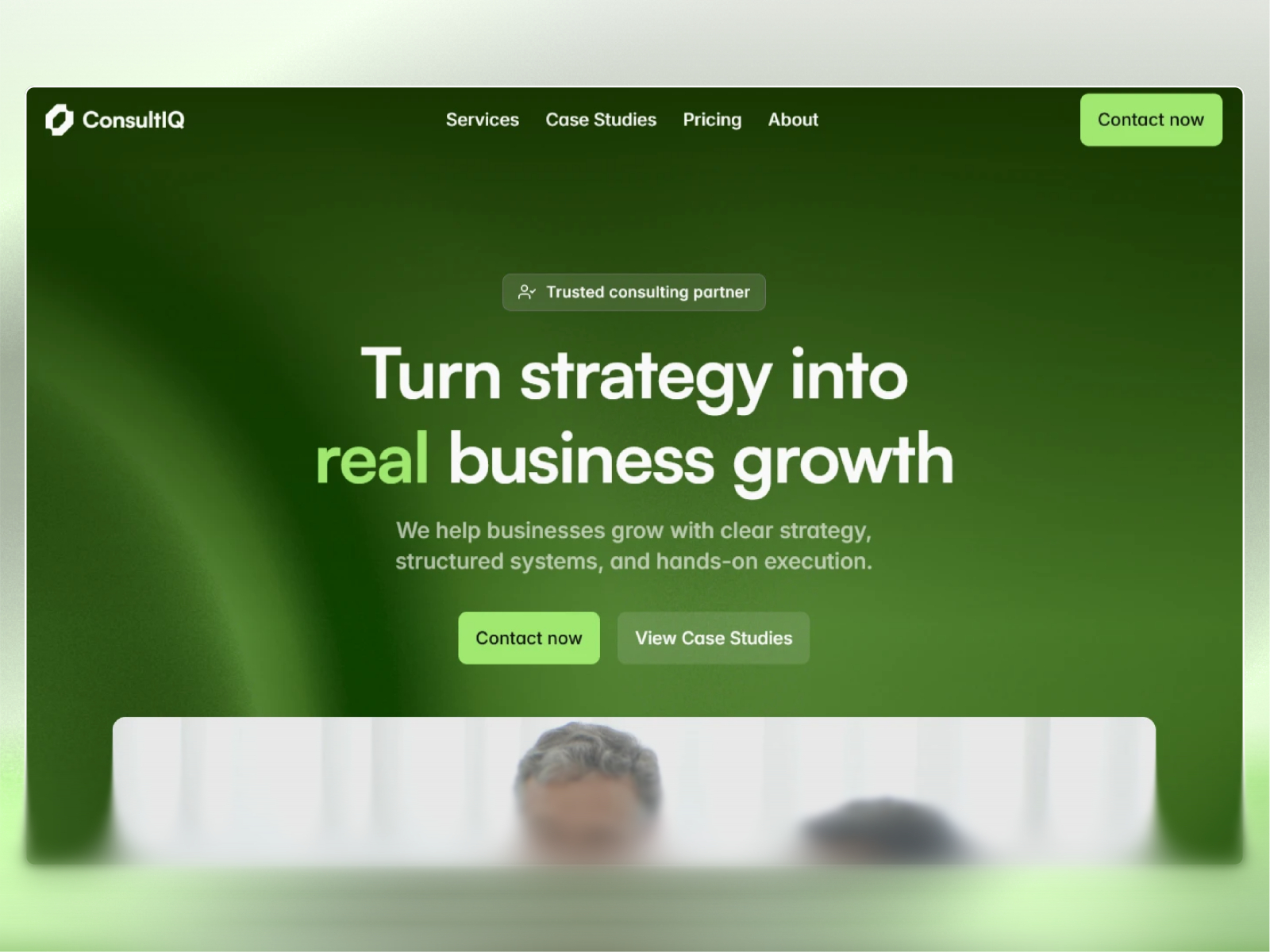 ConsultIQ — Free Agency Framer Template preview