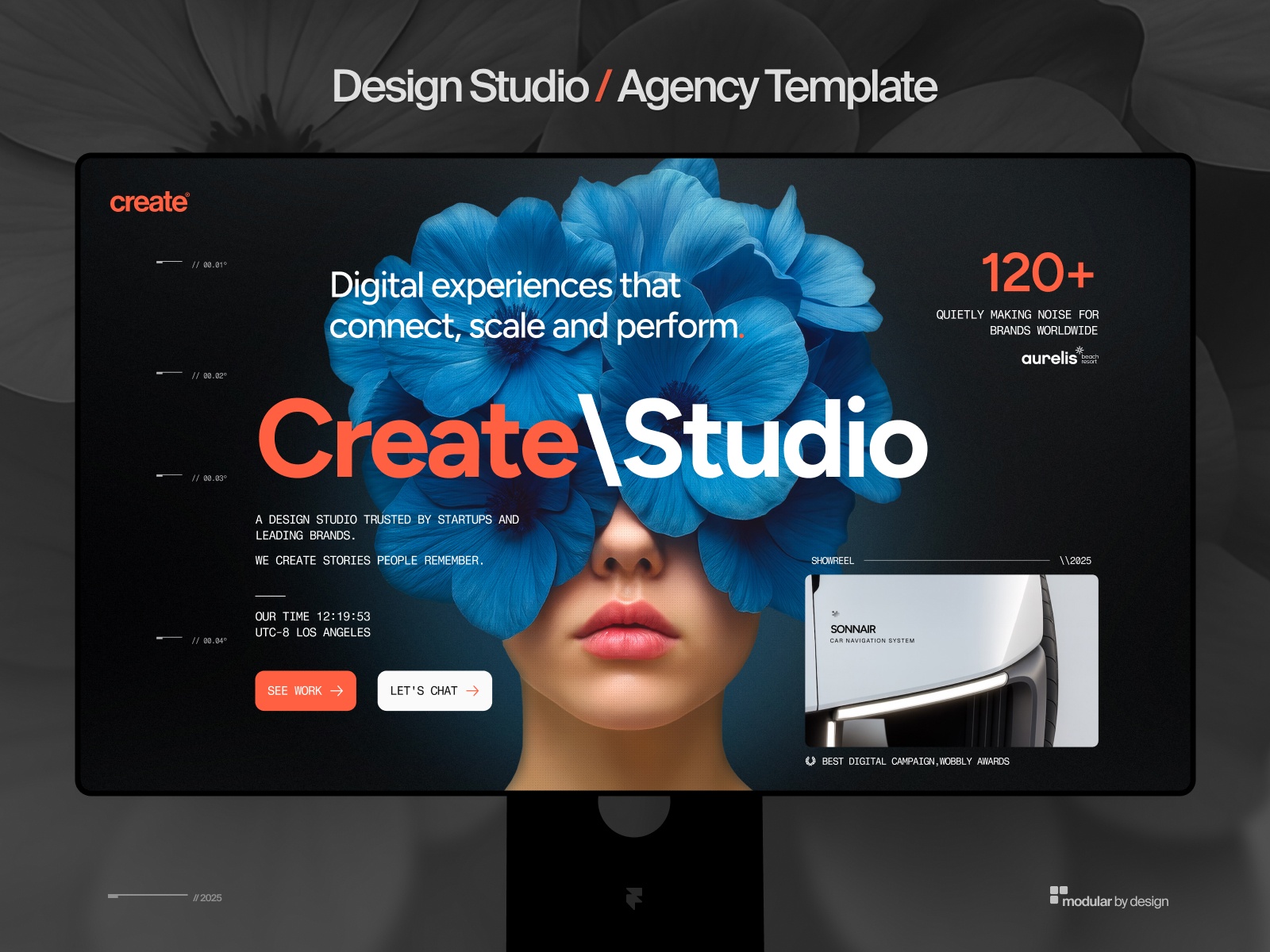 Create: Responsive Portfolio Website Template by Tamas Bodo — Free Portfolio Framer Template preview