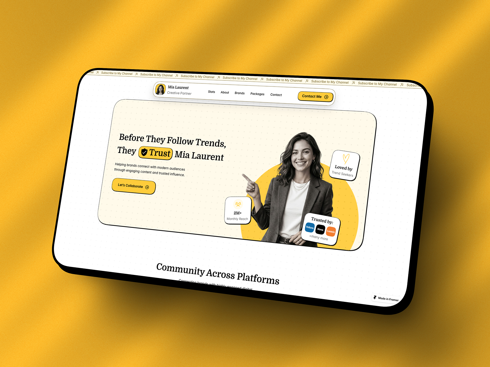 CreatorKit — Free Education Framer Template preview