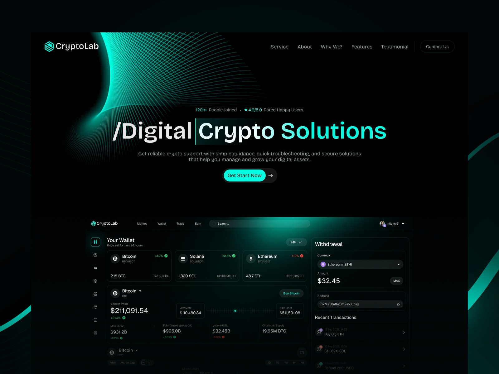 CryptoLab — Free Web3 Framer Template preview