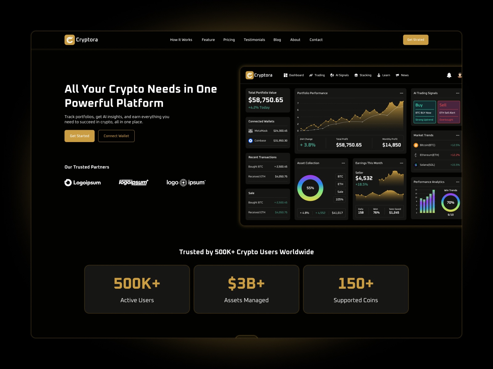 Cryptora — Free Web3 Framer Template preview