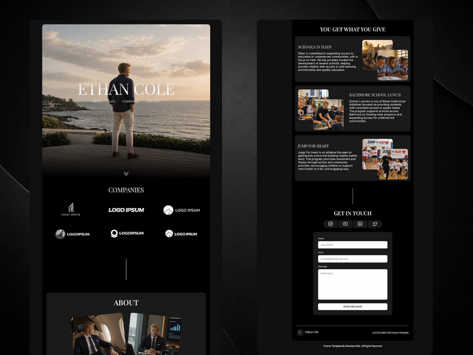 Dallas Barbershop: Free Landing Page Website Template by Troy Miller — Free Events Framer Template preview