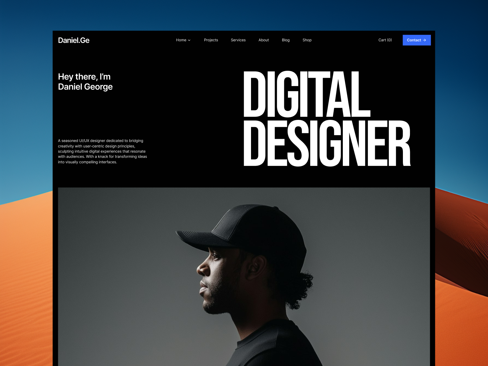 Daniel.G — Free Portfolio Framer Template preview