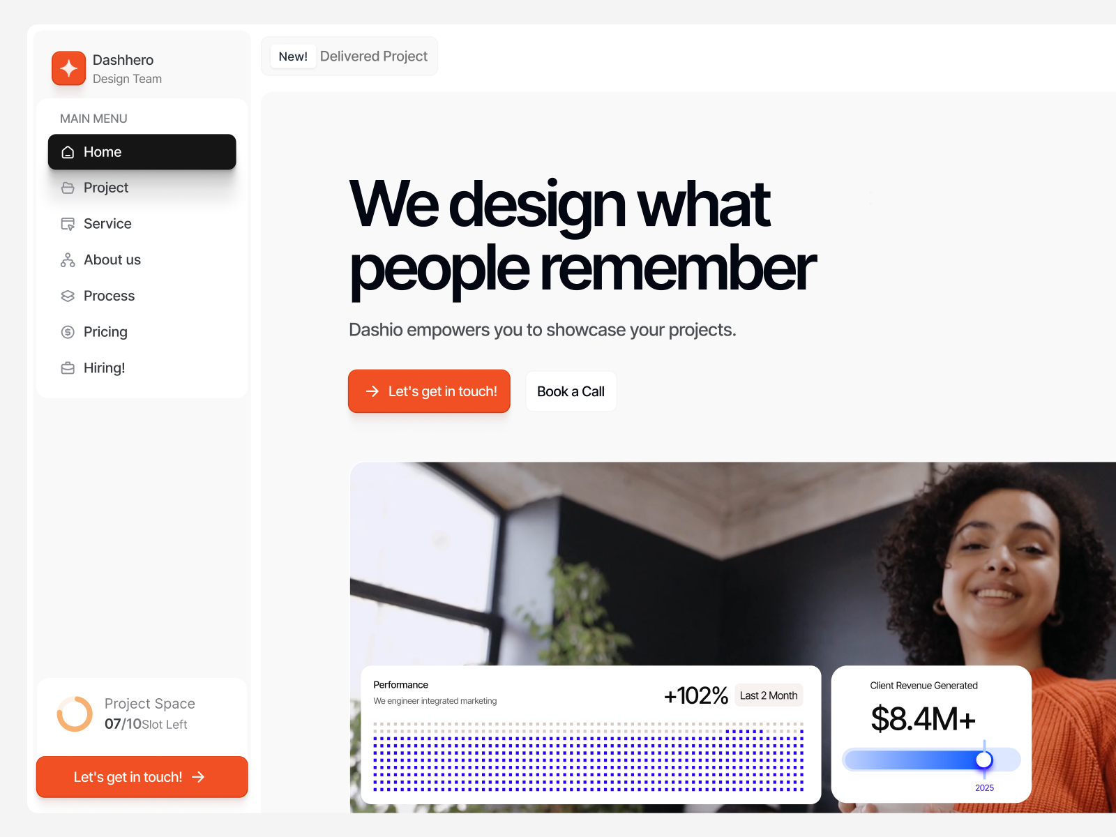 Dashio — Free Dental Framer Template preview