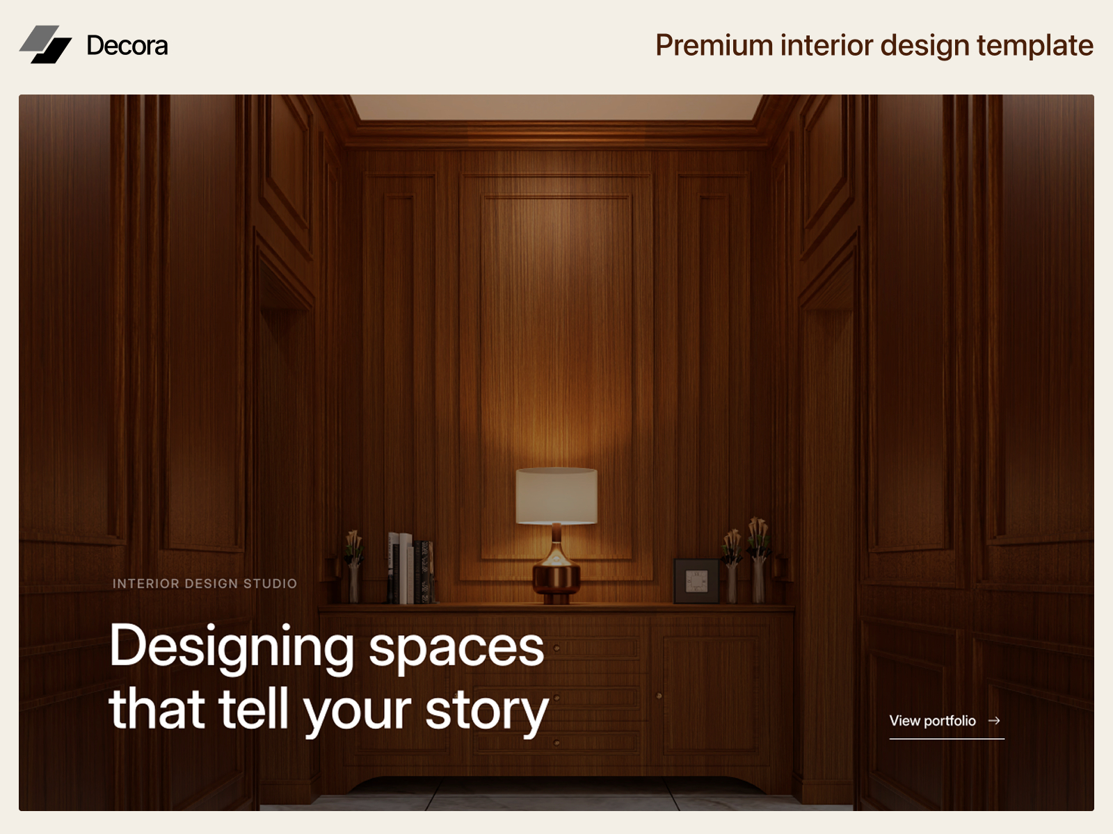 Decoraa — Free Architecture & Interior Studio Framer Template preview