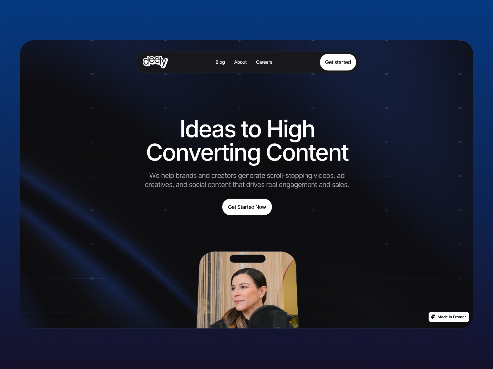Deely — Free Automotive Framer Template preview