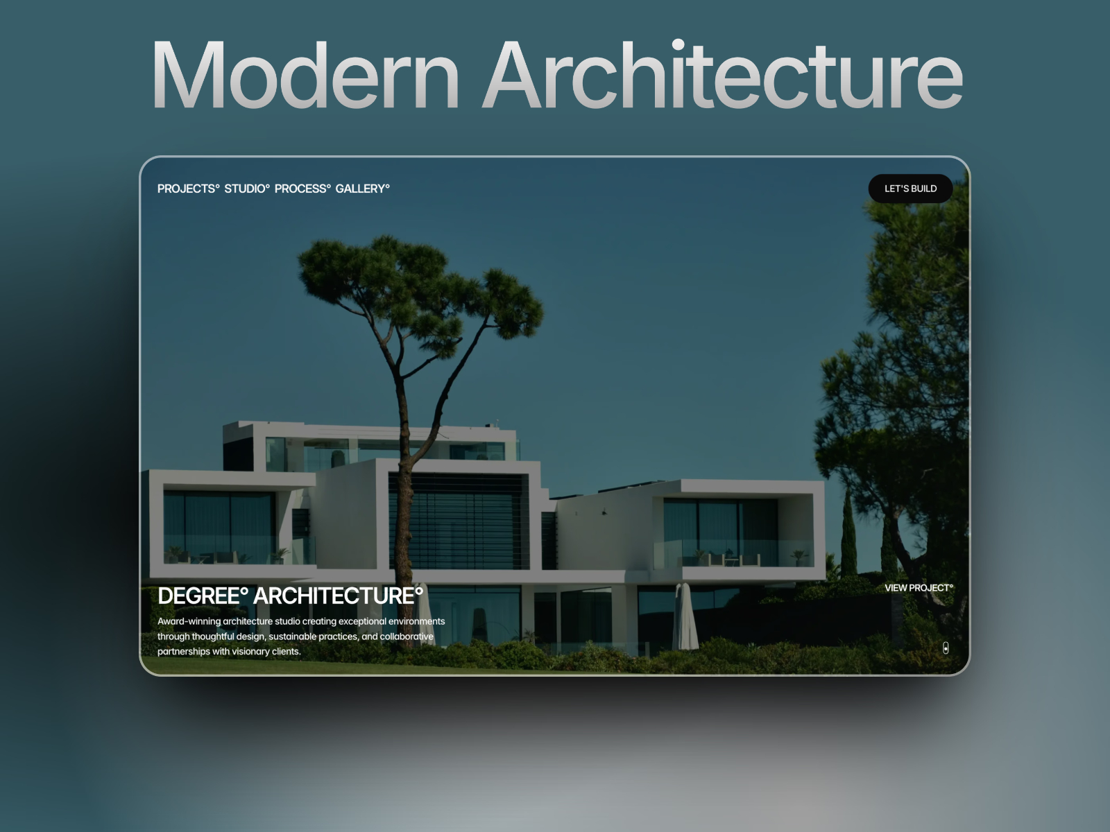 Degree — Free Architecture & Interior Studio Framer Template preview