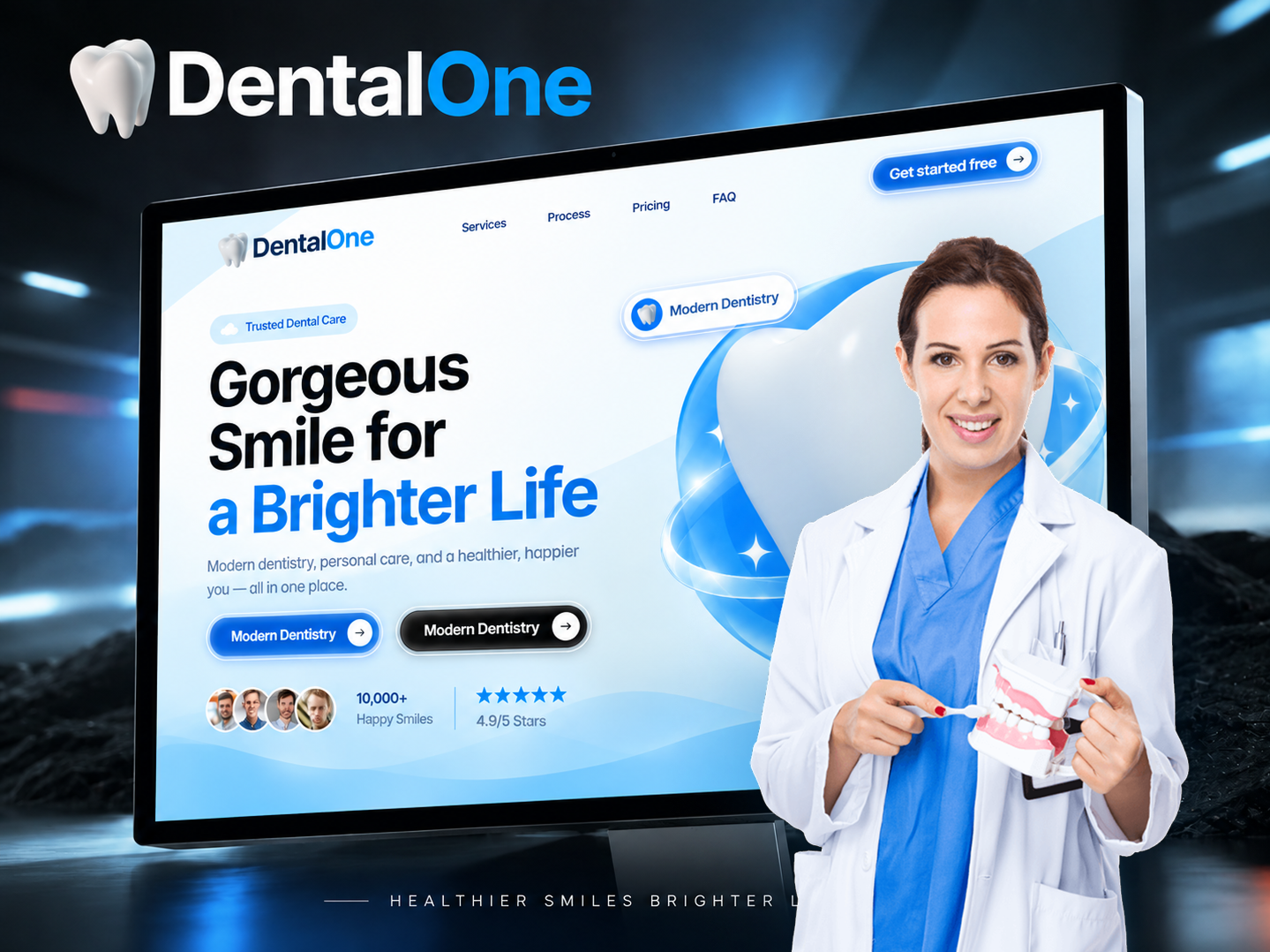 DentalOne — Free Dental Template for Framer by Rohit Anand preview