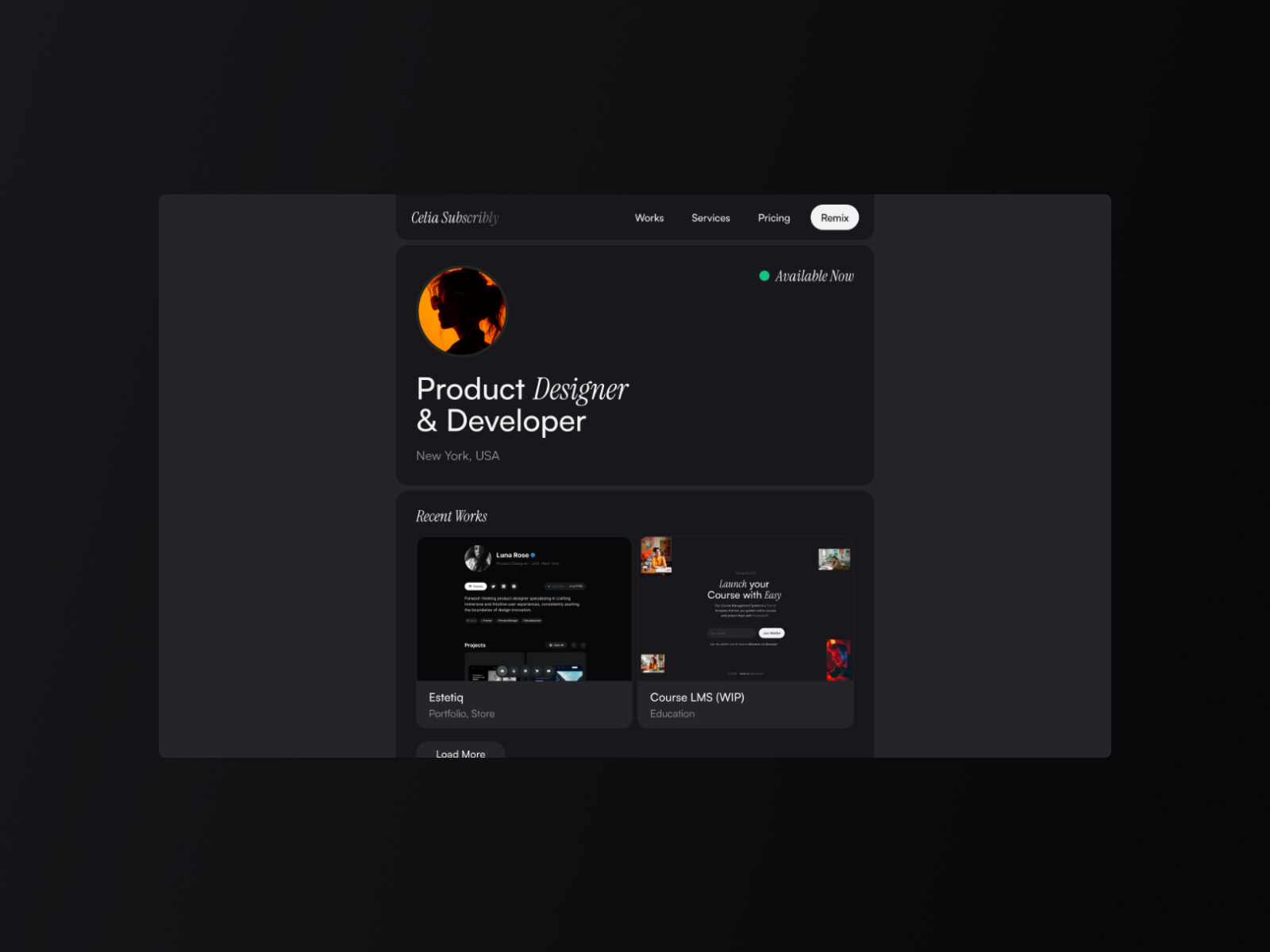 Directr: Free Portfolio Website Template by Slava Burian — Free Portfolio Framer Template preview