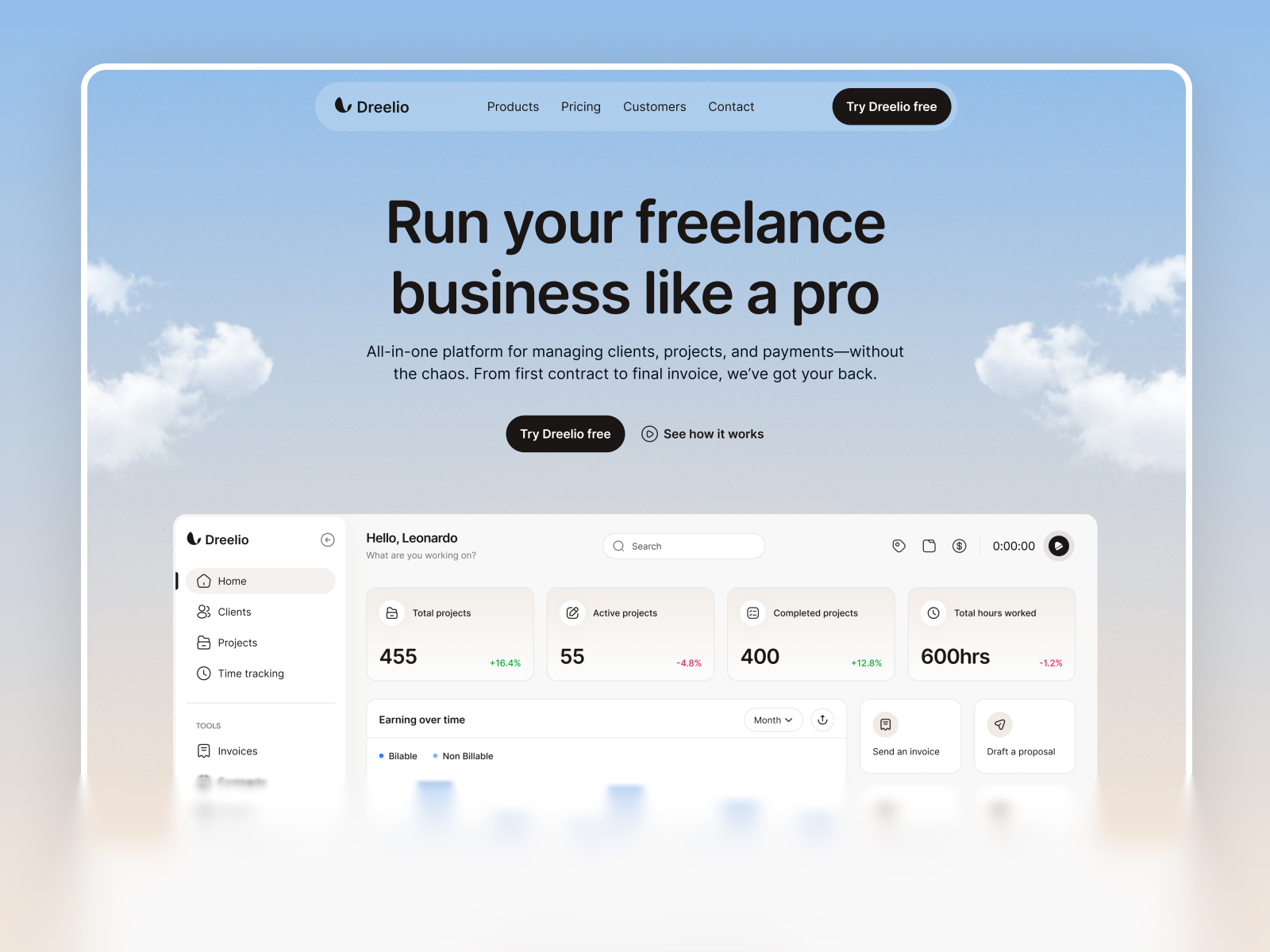 Dreelio — SaaS Landing Page Framer Template preview