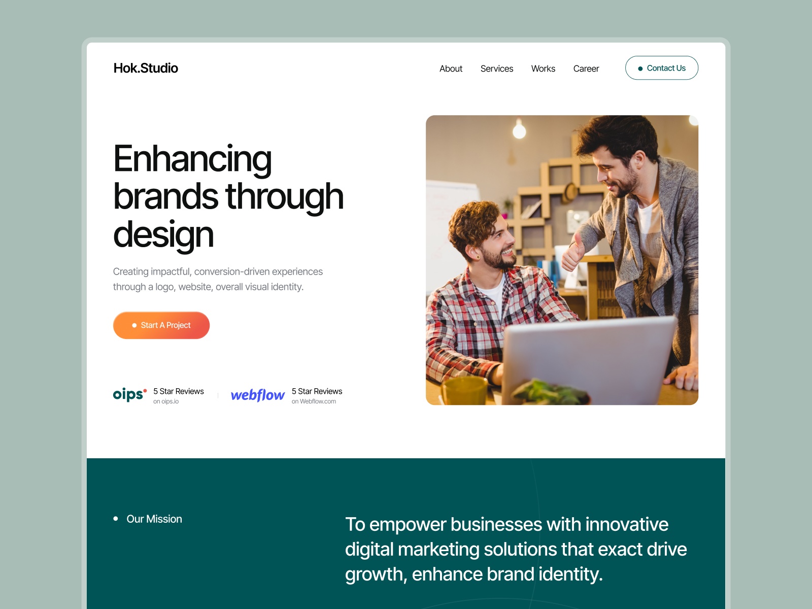 Drop Studio: Free Portfolio Website Template by Arini Studio — Free Portfolio Framer Template preview