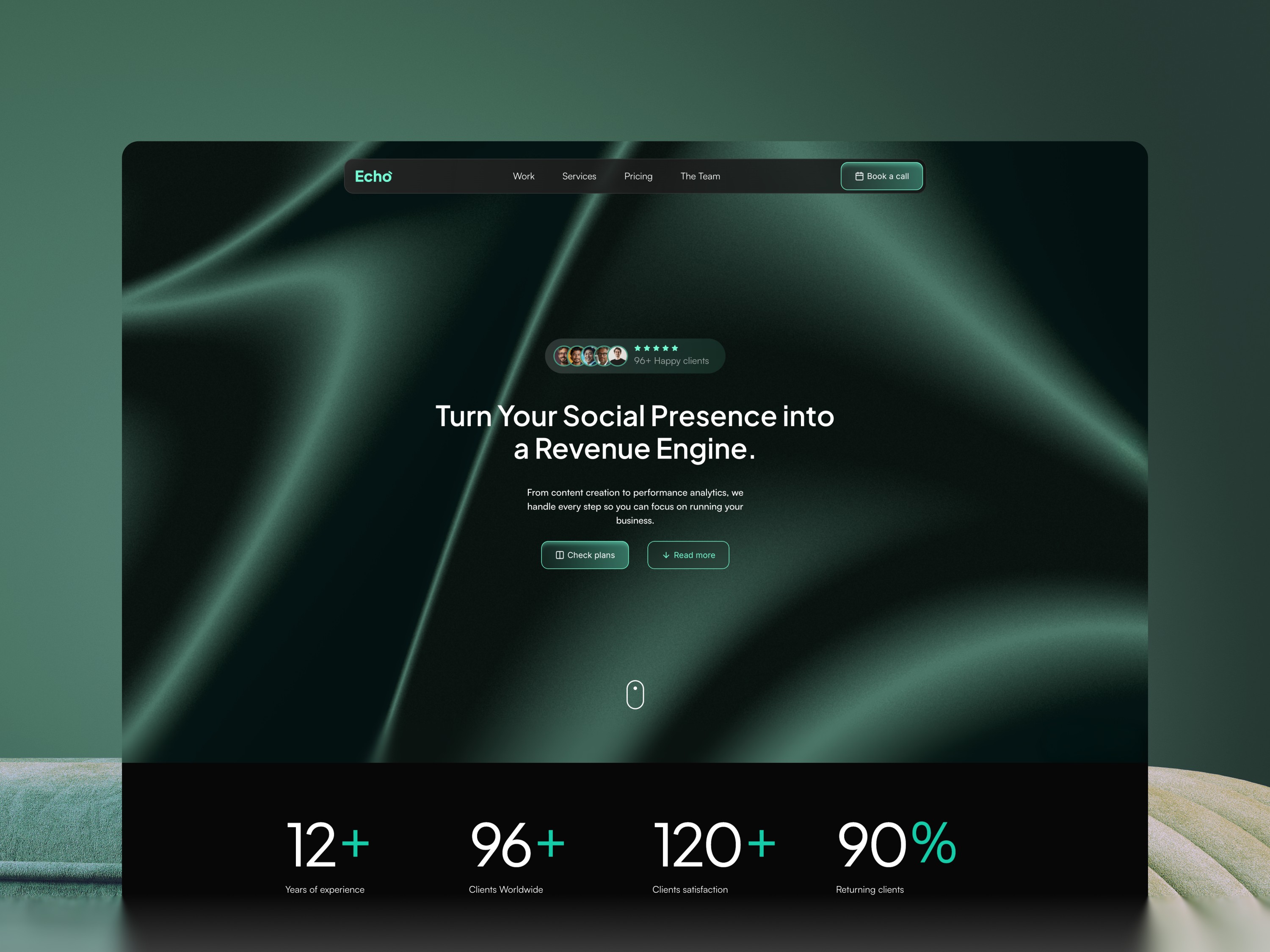 Echo - Studio: Free Agency Website Template by Alexandru Dranga — Free Agency Framer Template preview