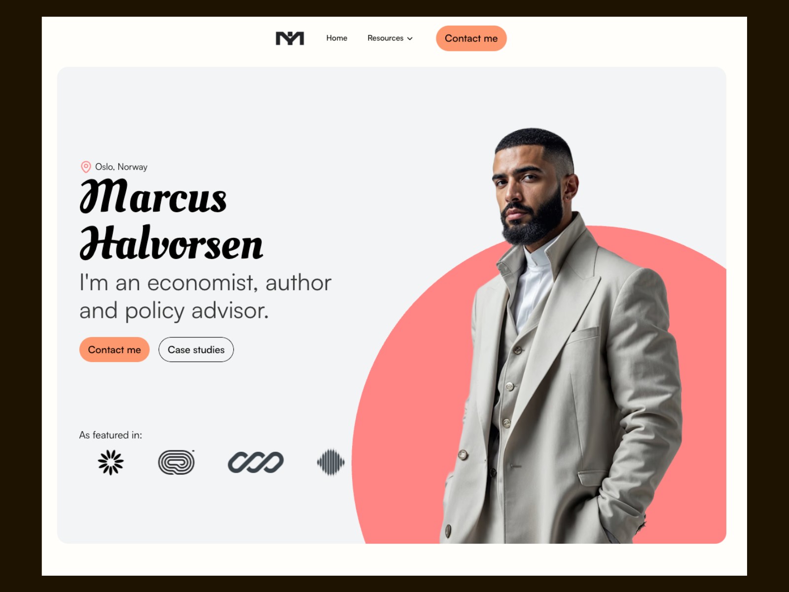 Econfolio: Free Portfolio Website Template by Dinesh — Free Portfolio Framer Template preview